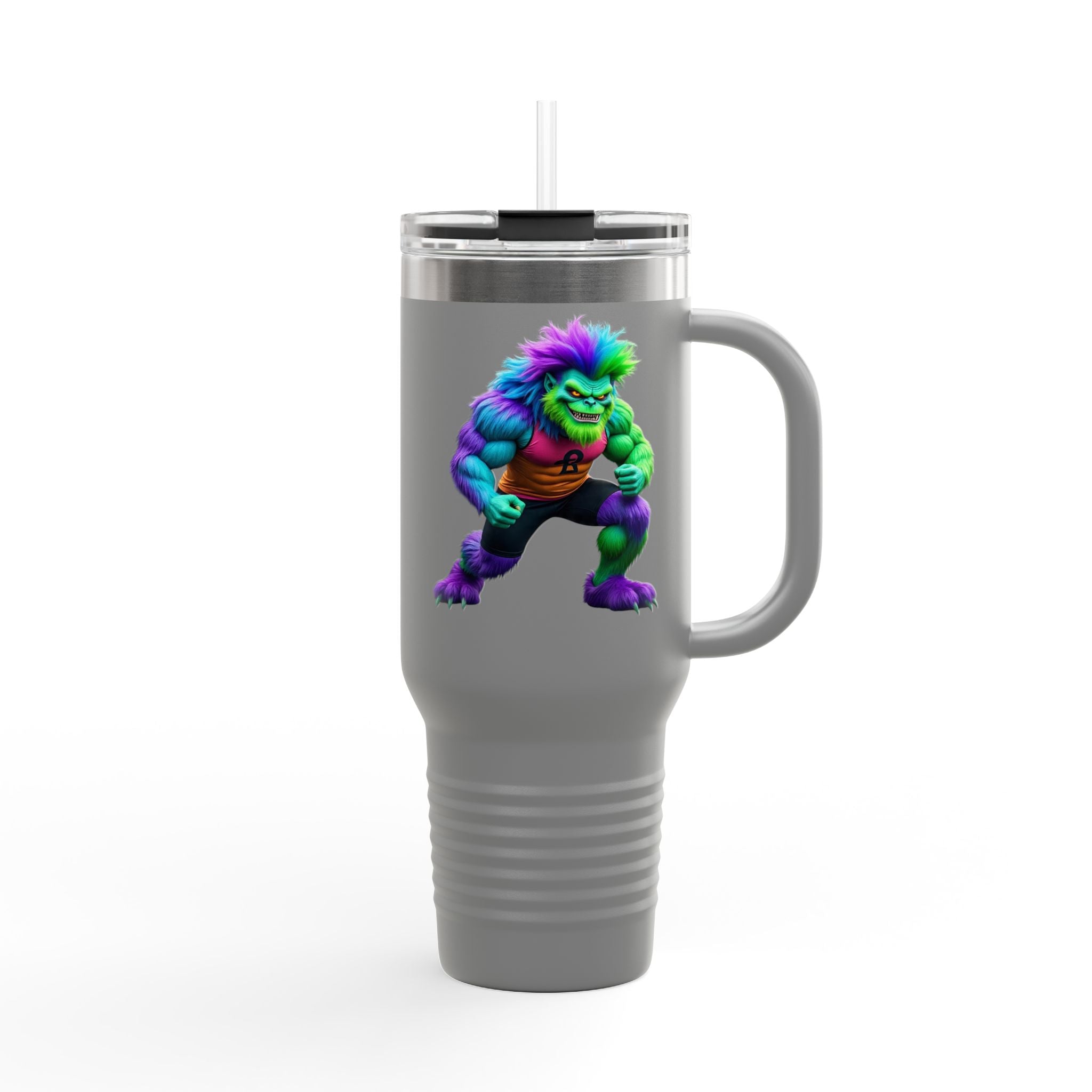 Colorful Insulated Travel Mug - 40oz, Rainbow Hulk Mug, Funny Coffee Cup, Outdoor Gear, Gift for Gamers
