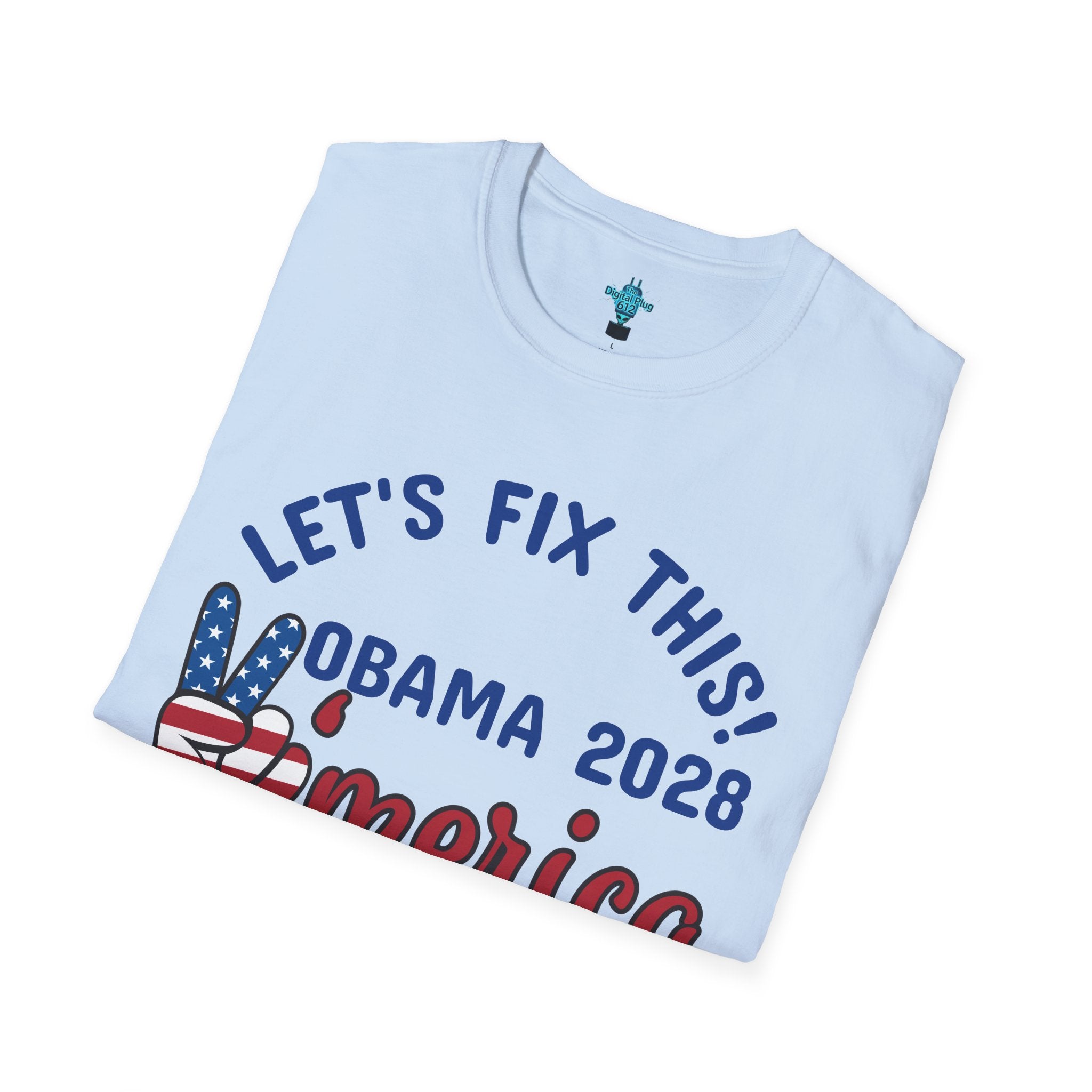 VYBZ Obama 2028 Unisex Softstyle T-Shirt, Casual Wear, Political Statement Tee, Gift for Activists, Election Merchandise