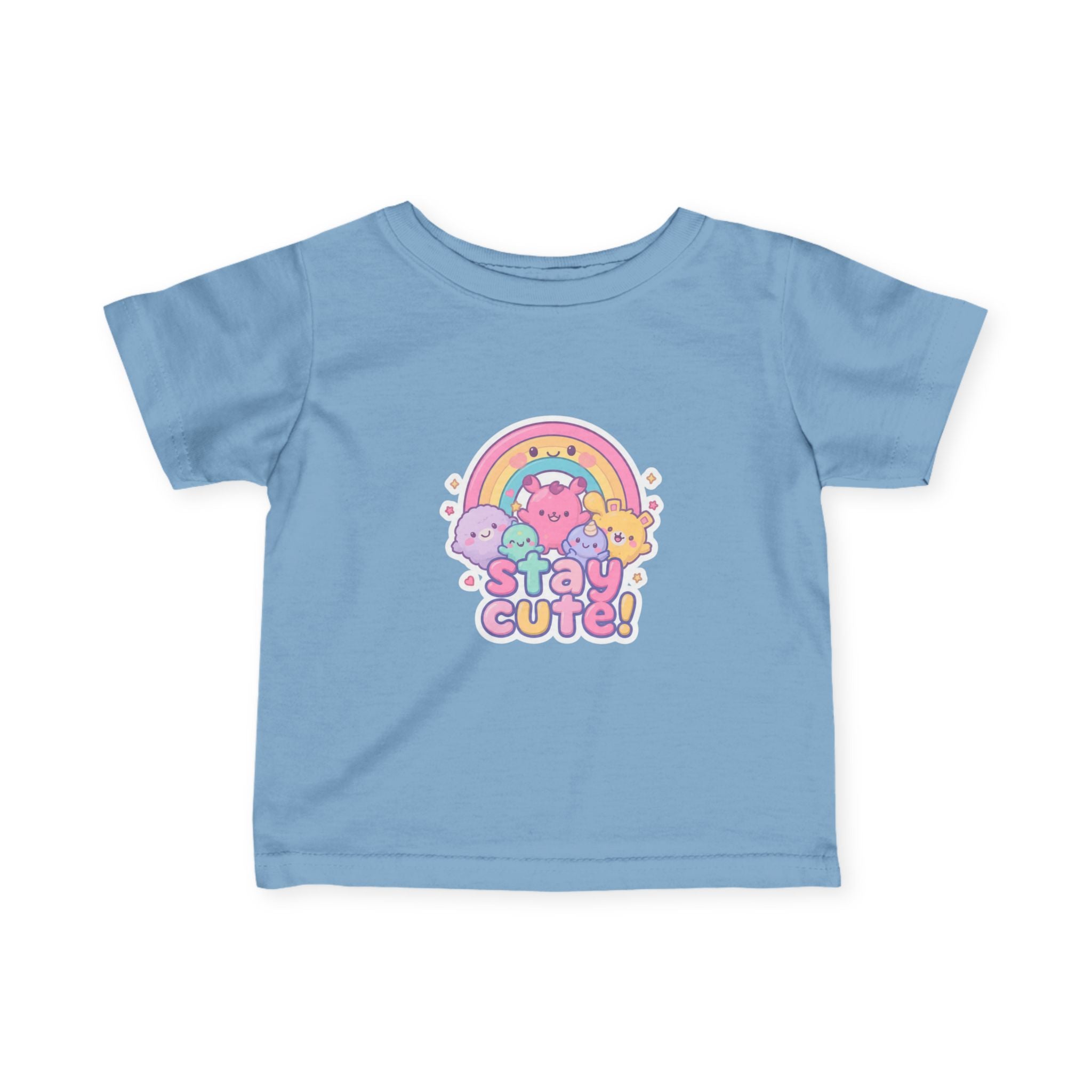 Infant Tee - "Stay Cute" Rainbow Animal Baby Shirt
