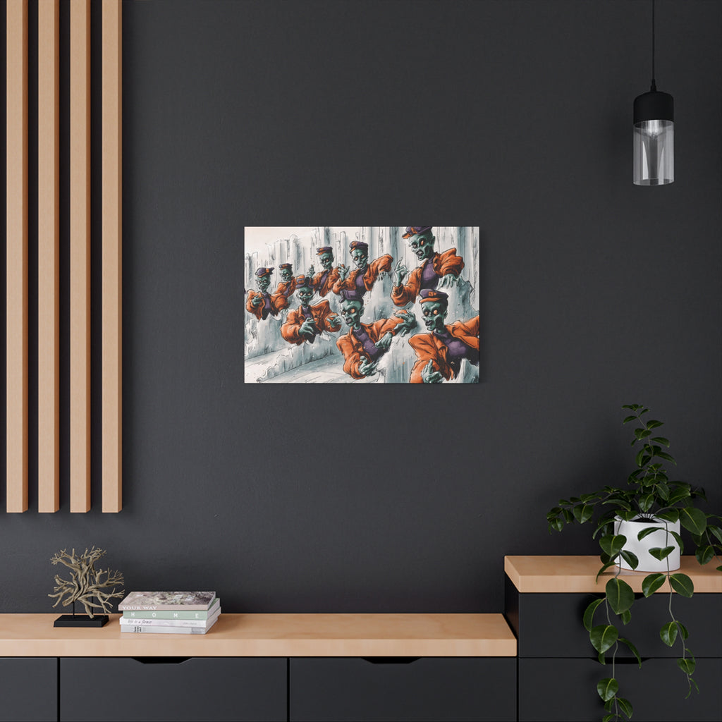 Zombie Chorus Matte Canvas Wall Art