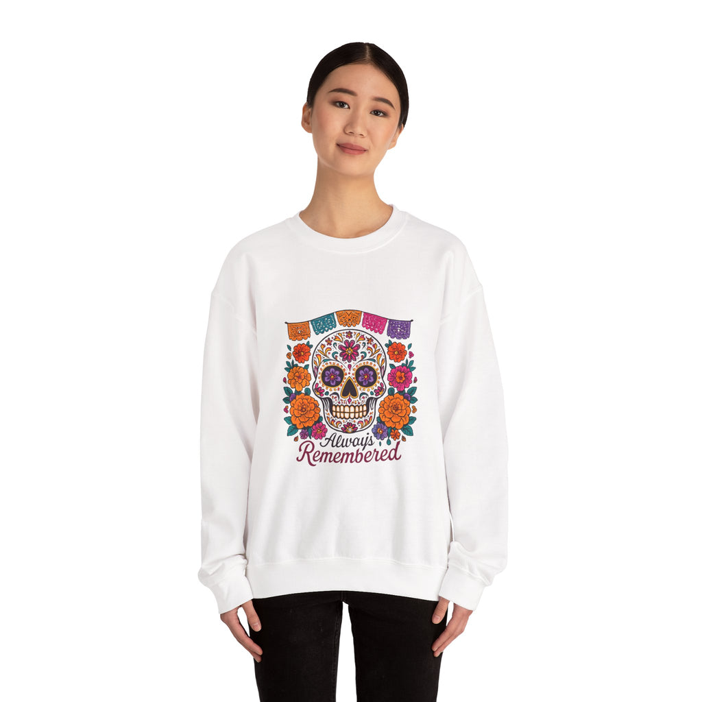 Sugar-skull Crewneck Sweatshirt - Dia de los Muertos Design