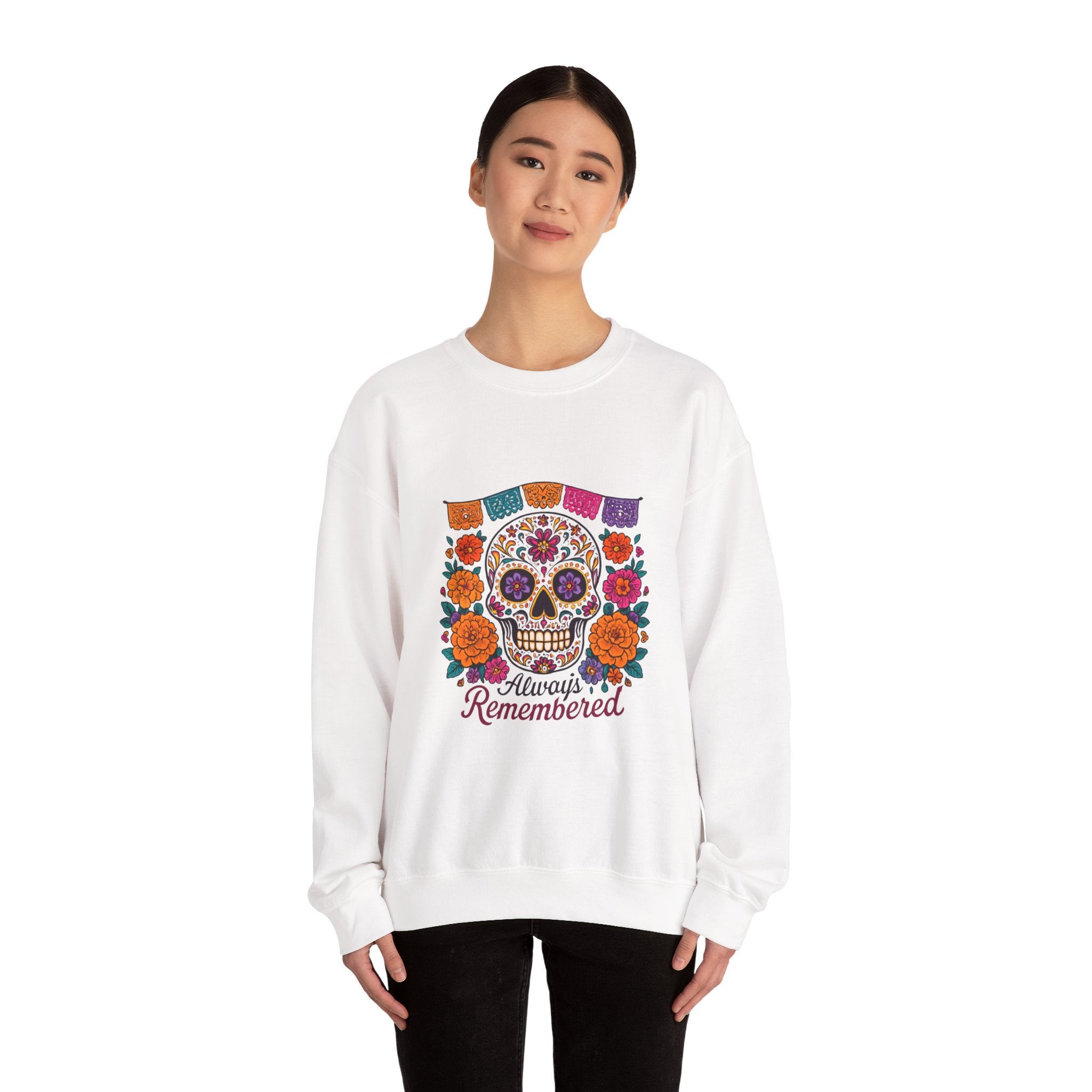 Sugar-skull Crewneck Sweatshirt - Dia de los Muertos Design
