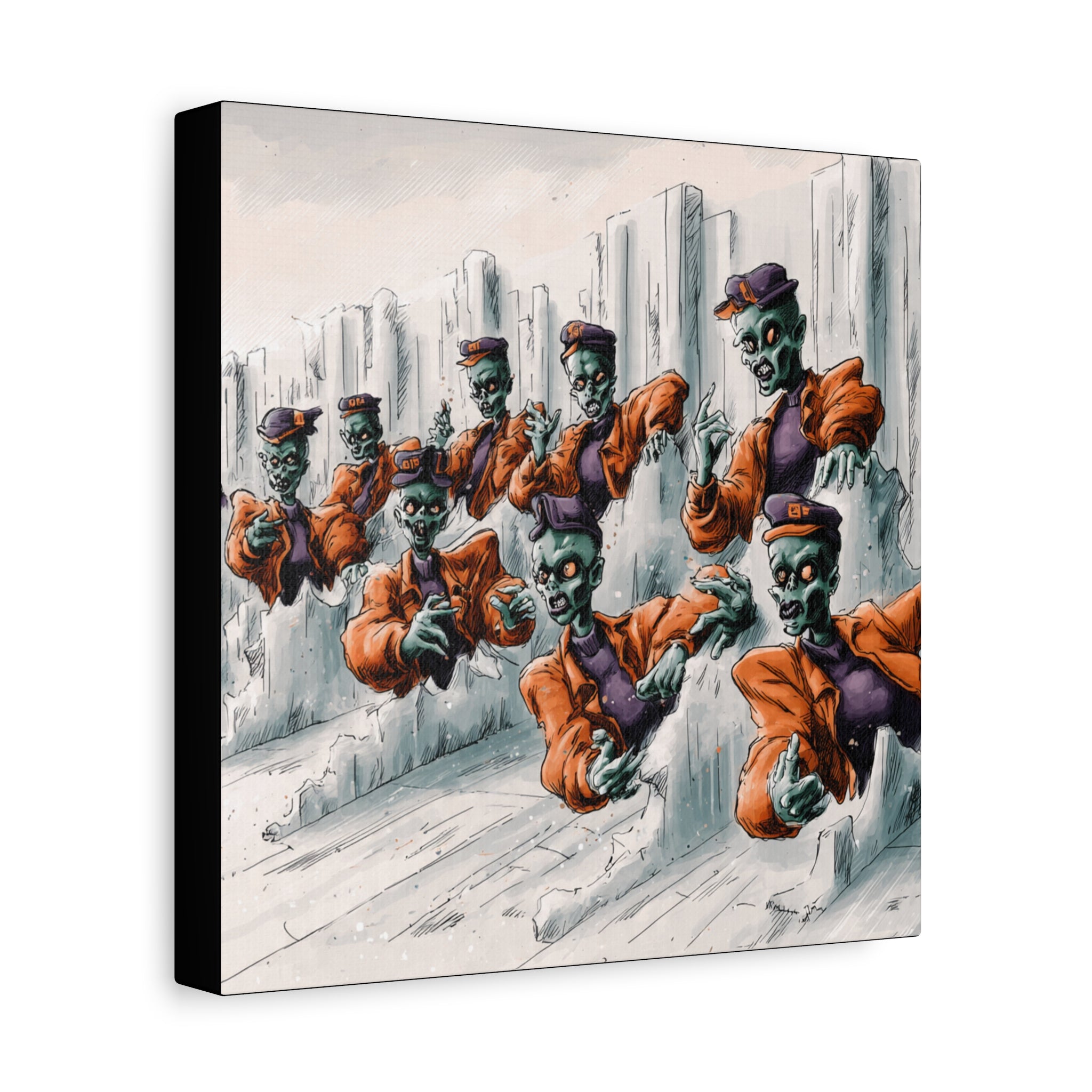 Zombie Chorus Matte Canvas Wall Art