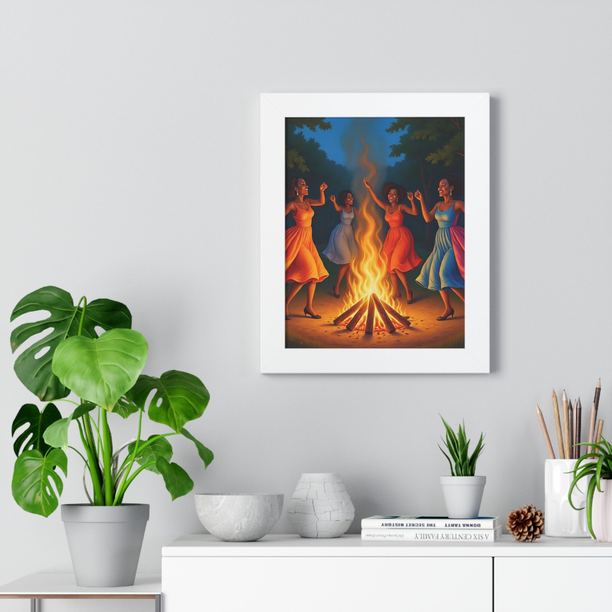 Vertical Poster - African American Women Dance Party Design
