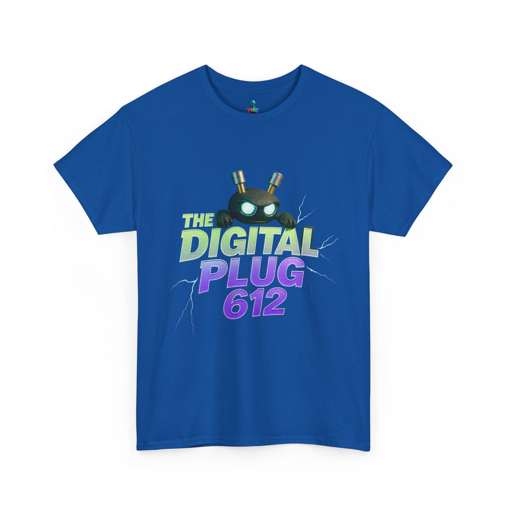 The Digital Plug 612 Tee — Retro Neon Tech Graphic T-Shirt