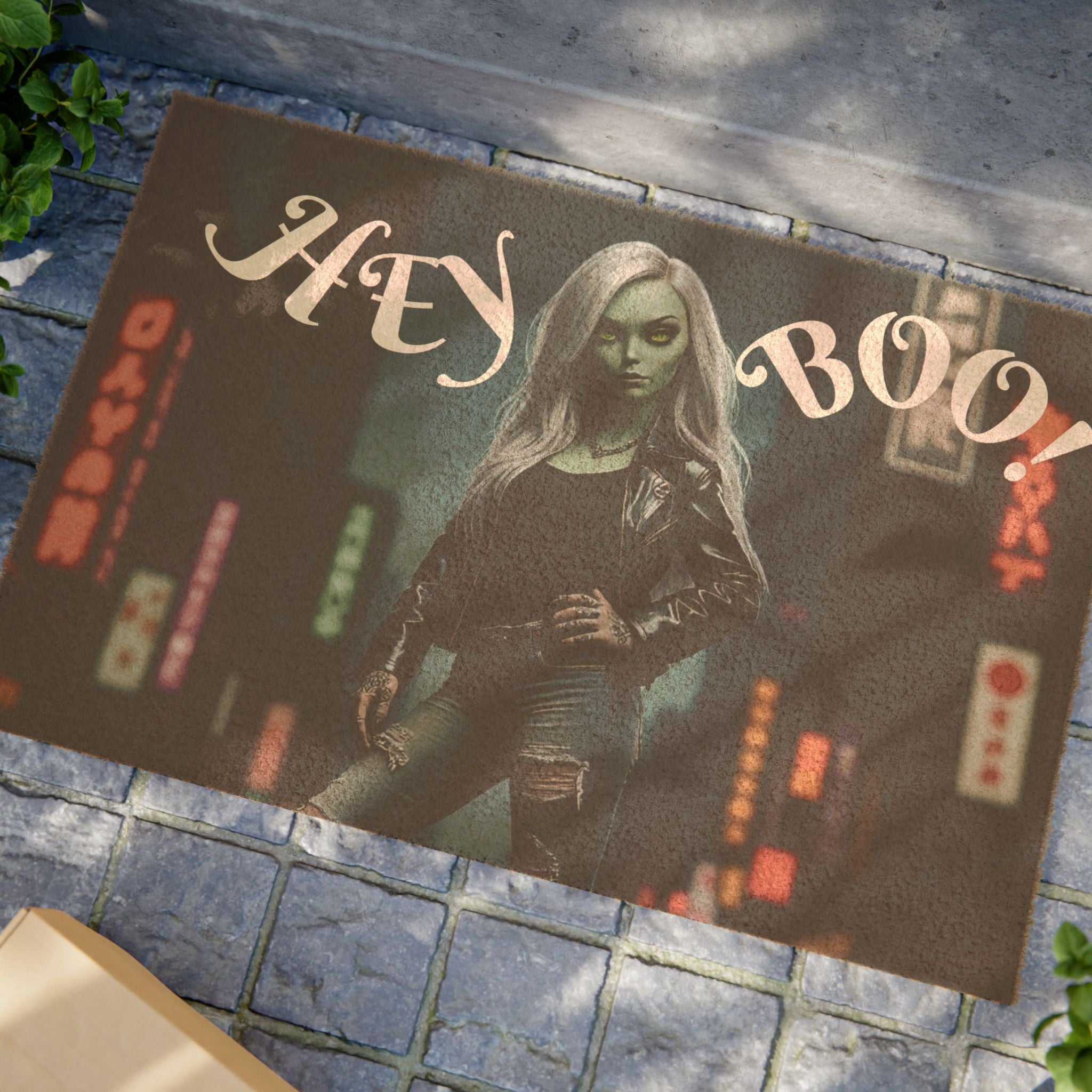 Spooky Welcome Doormat, Halloween Decor, Fun Home Entry Mat, Unique Fall Gift, Welcome Mat for Ghost Lovers