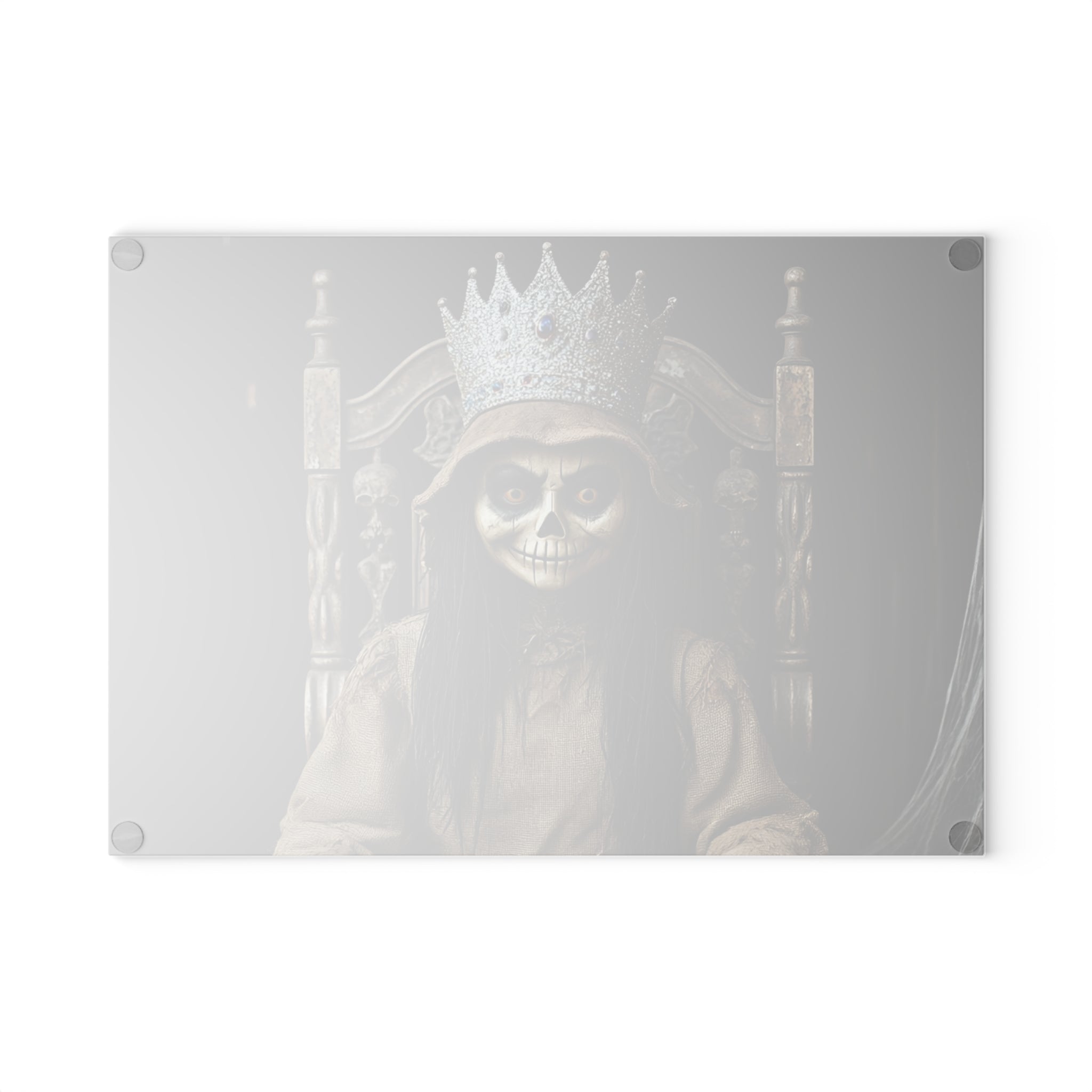 Spooky Skeleton Queen Glass Cutting Board, Halloween Decor, Unique Kitchen Gift, Gothic Culinary Art, Cooking Gift for Her, Party [...]