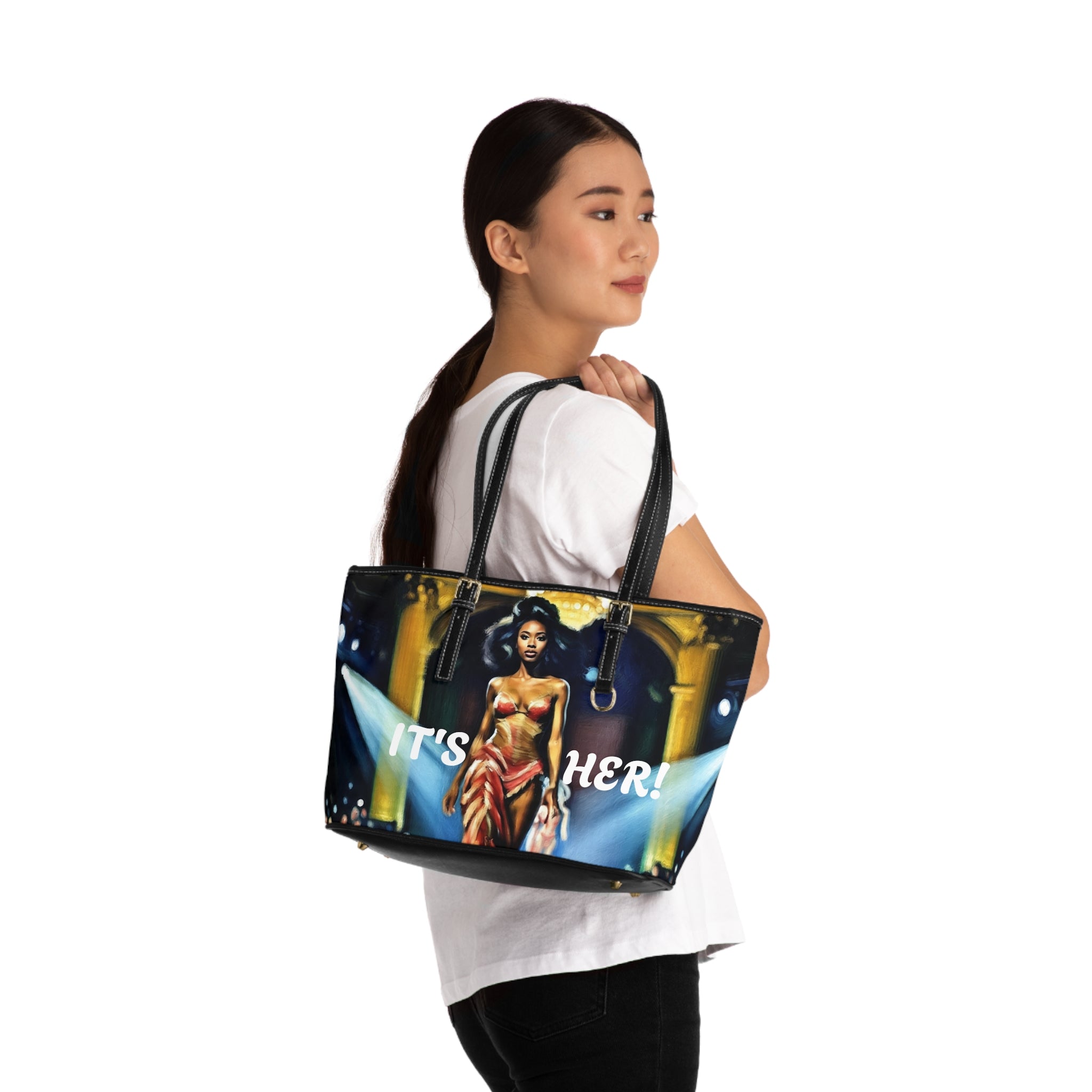 VYBZ "It's Her!/She's Here! Leather Shoulder Bag
