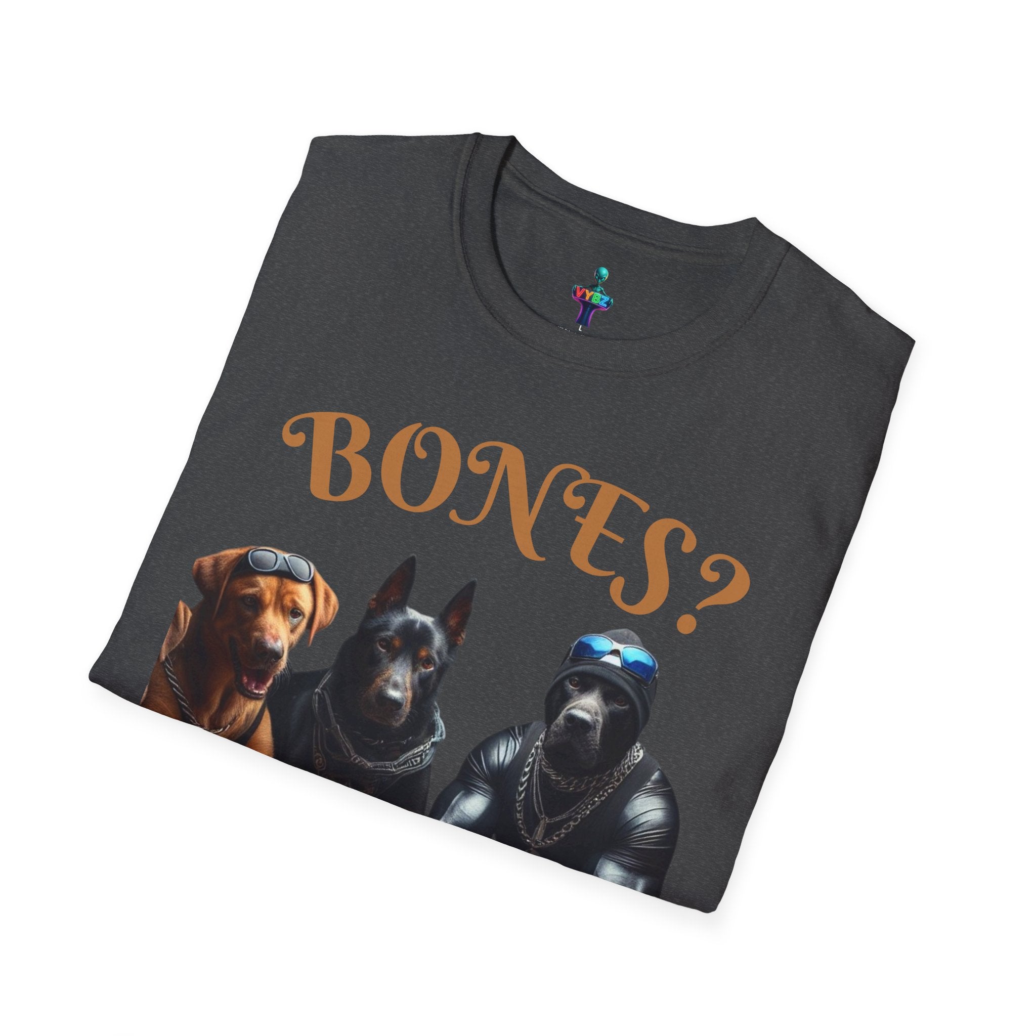 Softstyle T-Shirt with VYBZ Dogs Playing Dominos Urban Slang Design