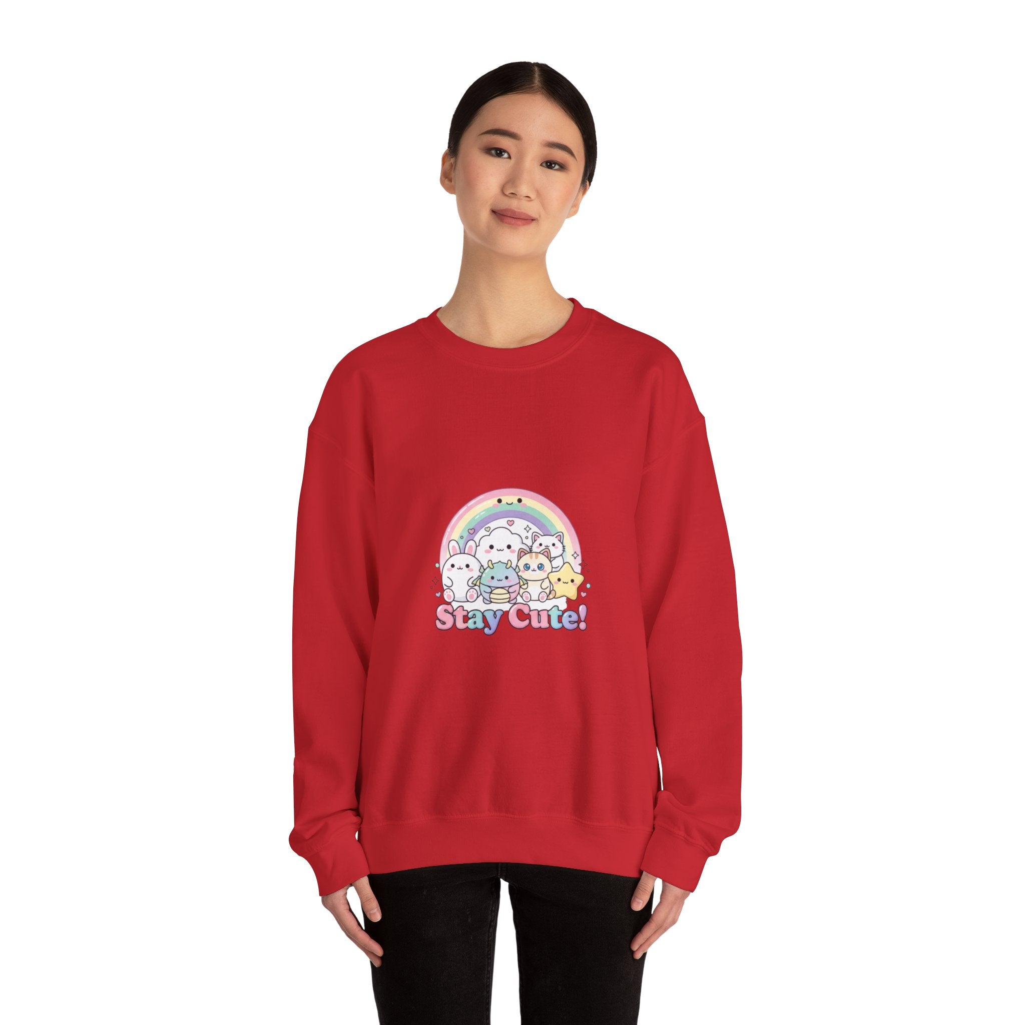 Candy Kawaii Rainbow Crewneck Sweatshirt | pastel kawaii aesthetic