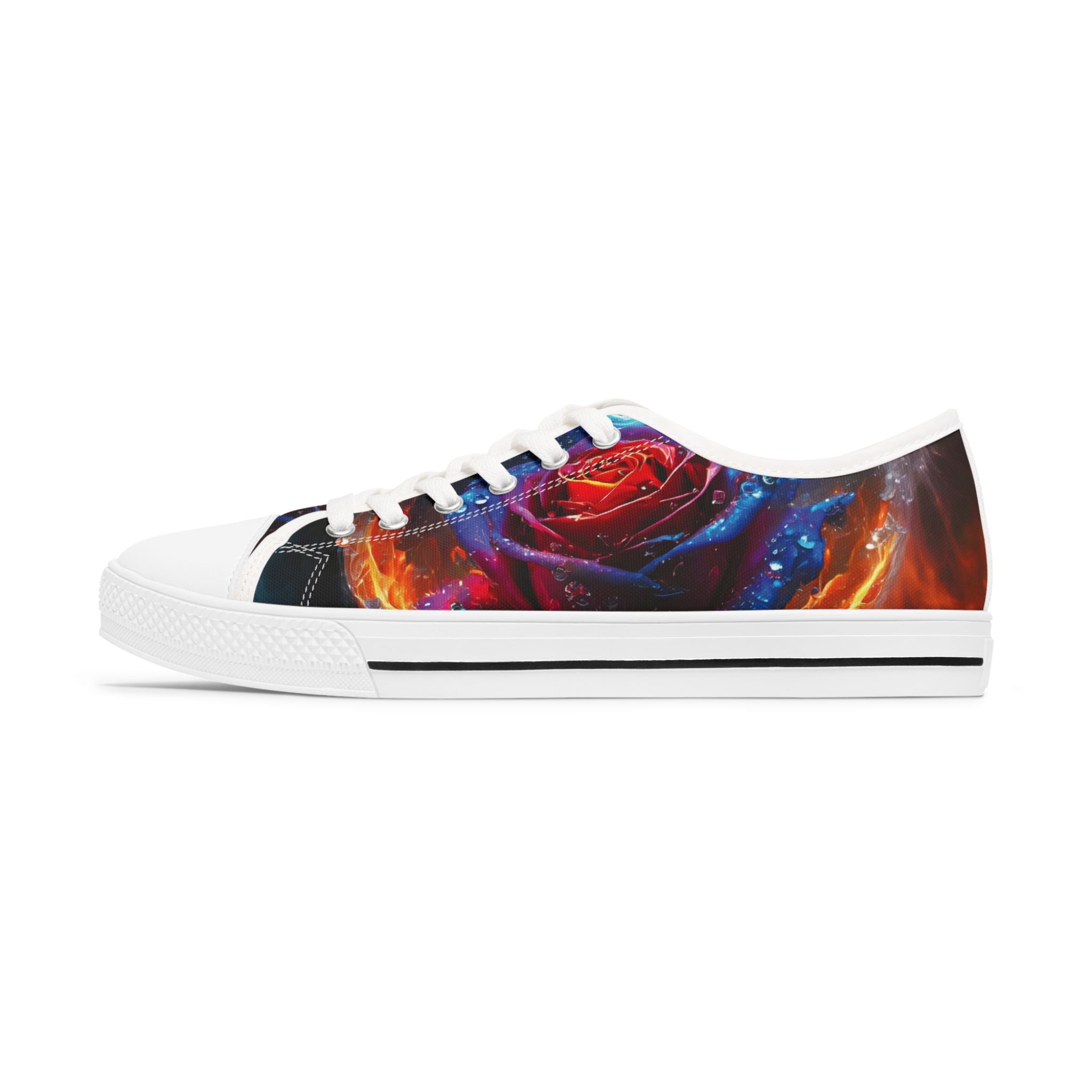 Vibrant Rose Pattern Sneakers