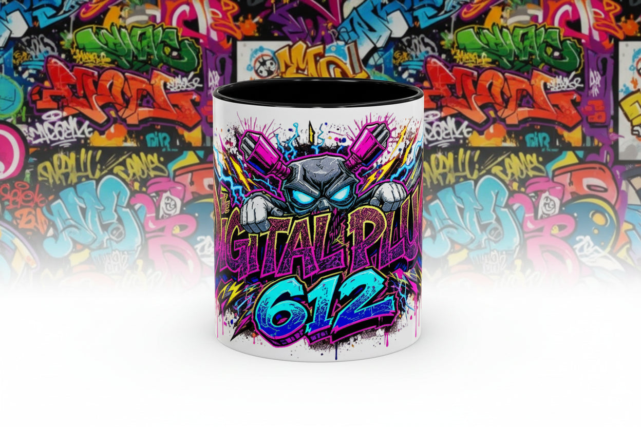 Accent Coffee Mug — The Digital Plug 612 Graphic (11/15oz)