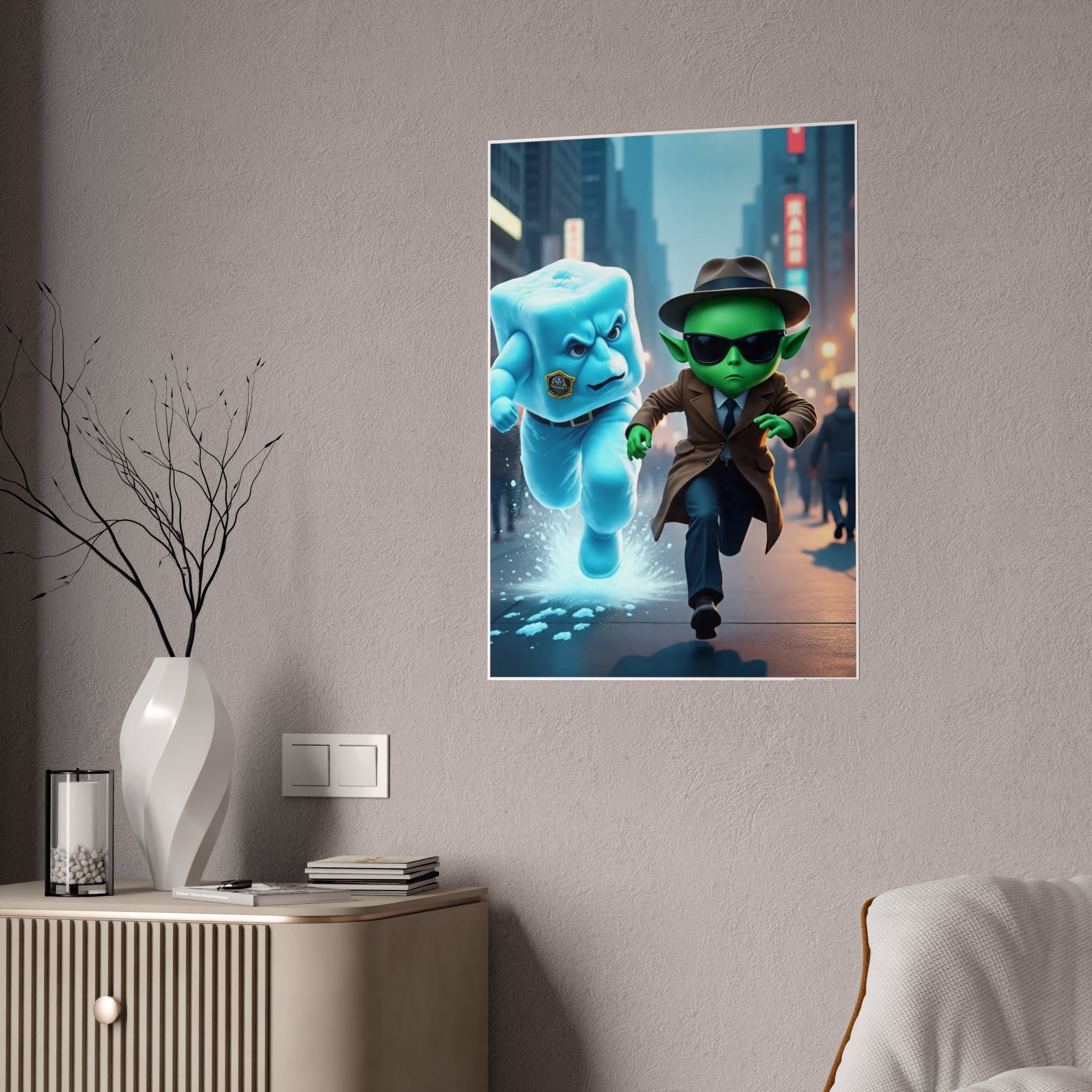 Alien Ice Glossy Art Posters