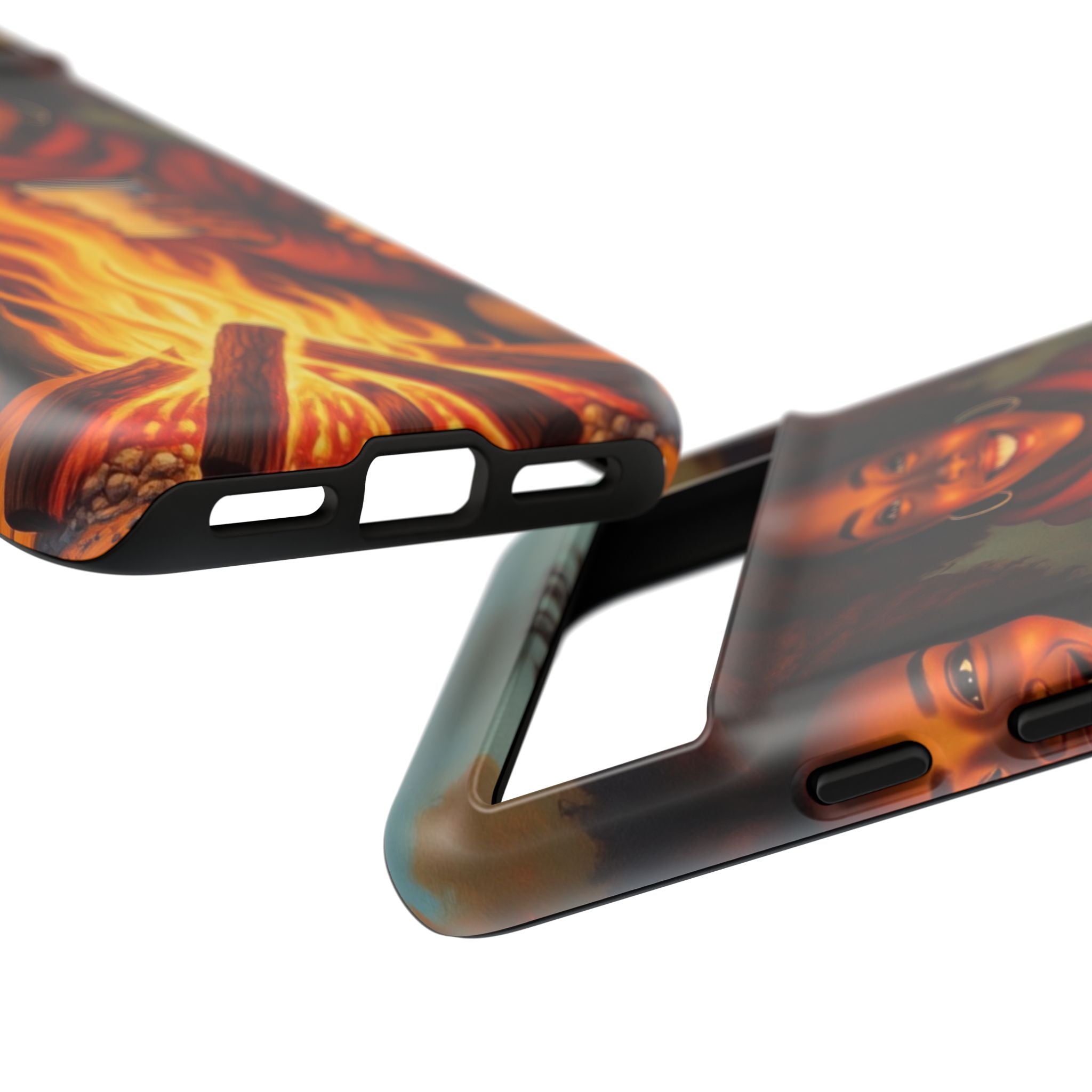 Cozy Phone Case for Campfire Lovers, Tough Cases with Inspirational Design, Perfect Gift for Friends, Birthday Present, Nature Vibe