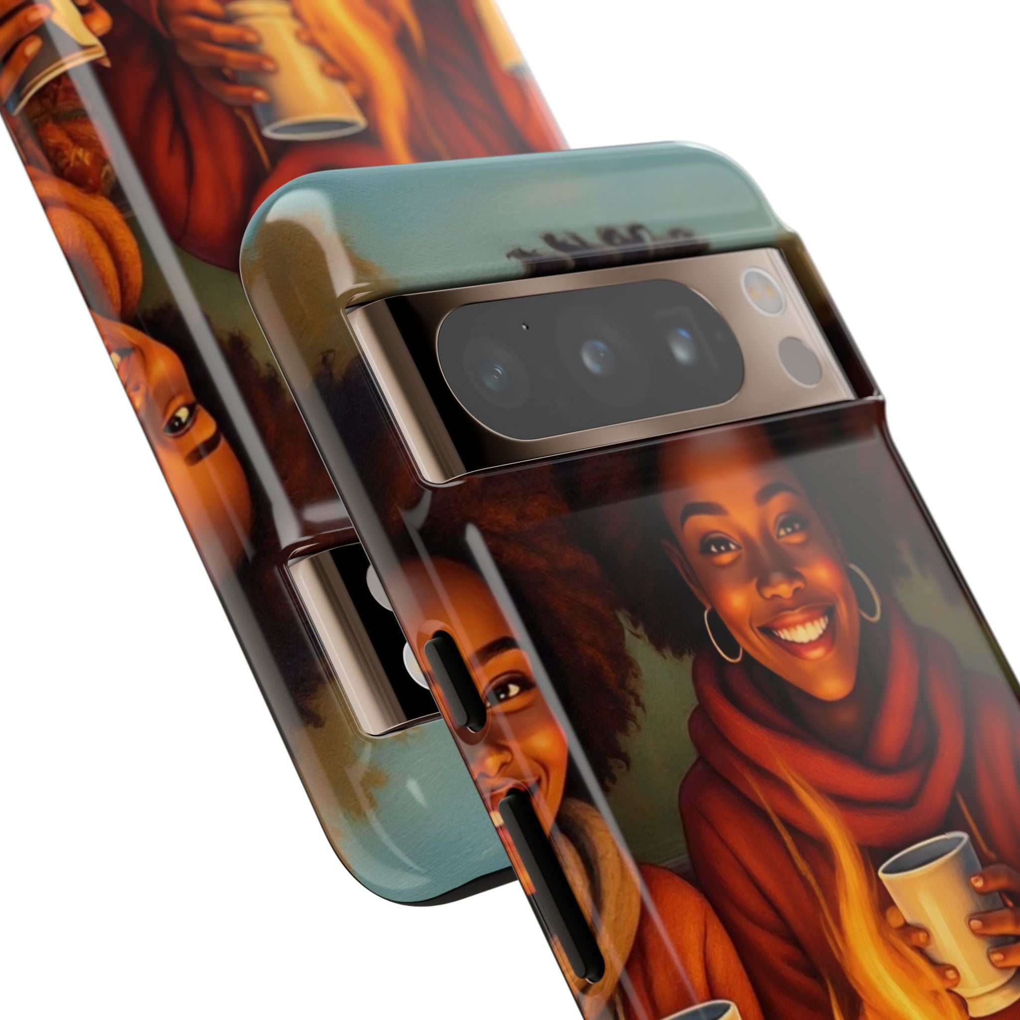 Cozy Phone Case for Campfire Lovers, Tough Cases with Inspirational Design, Perfect Gift for Friends, Birthday Present, Nature Vibe