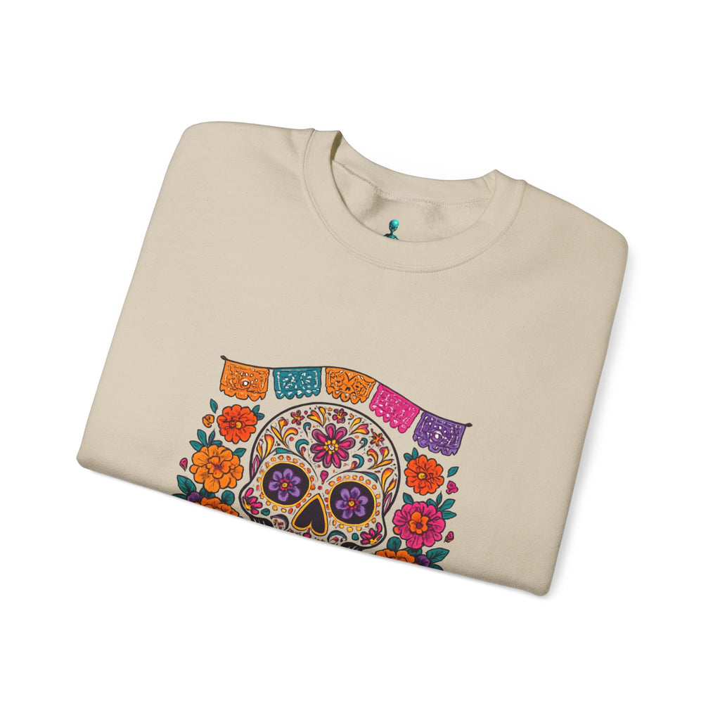 Sugar-skull Crewneck Sweatshirt - Dia de los Muertos Design