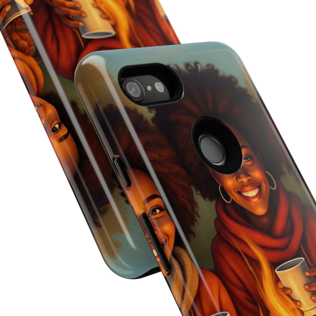 Cozy Phone Case for Campfire Lovers, Tough Cases with Inspirational Design, Perfect Gift for Friends, Birthday Present, Nature Vibe