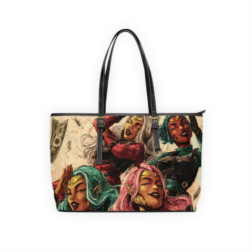 Female Superheroes PU Leather Shoulder Bag — Colorful VYBZ Design