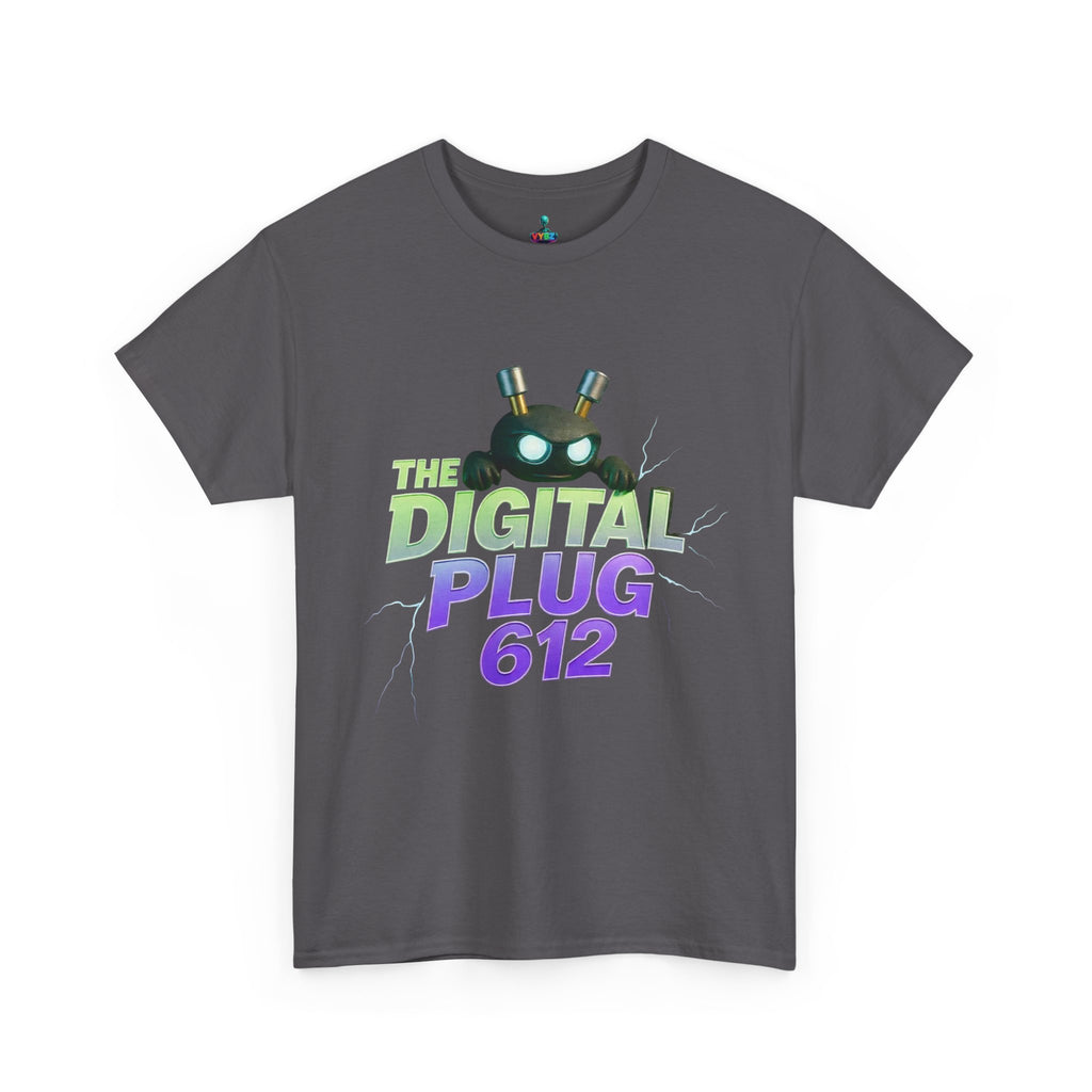 The Digital Plug 612 Tee — Retro Neon Tech Graphic T-Shirt