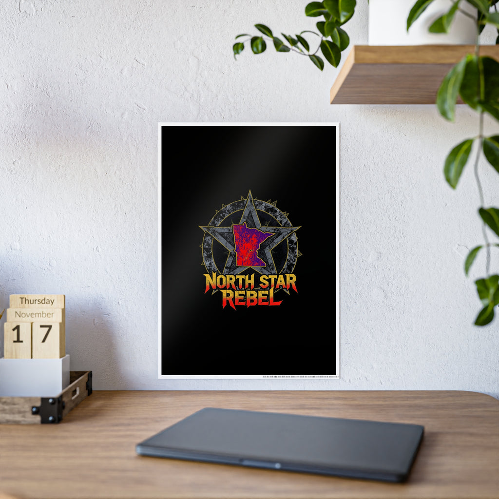 North Star Rebel Gloss Poster — Retro Punk Wall Art