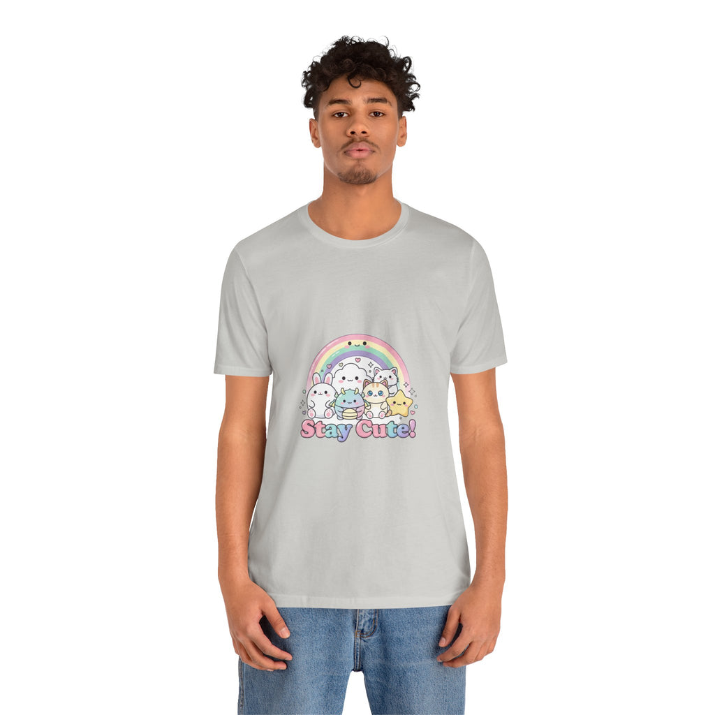 Pastel Kawaii Rainbow 'Stay Cute' Tee | candy kawaii, pastel rainbow