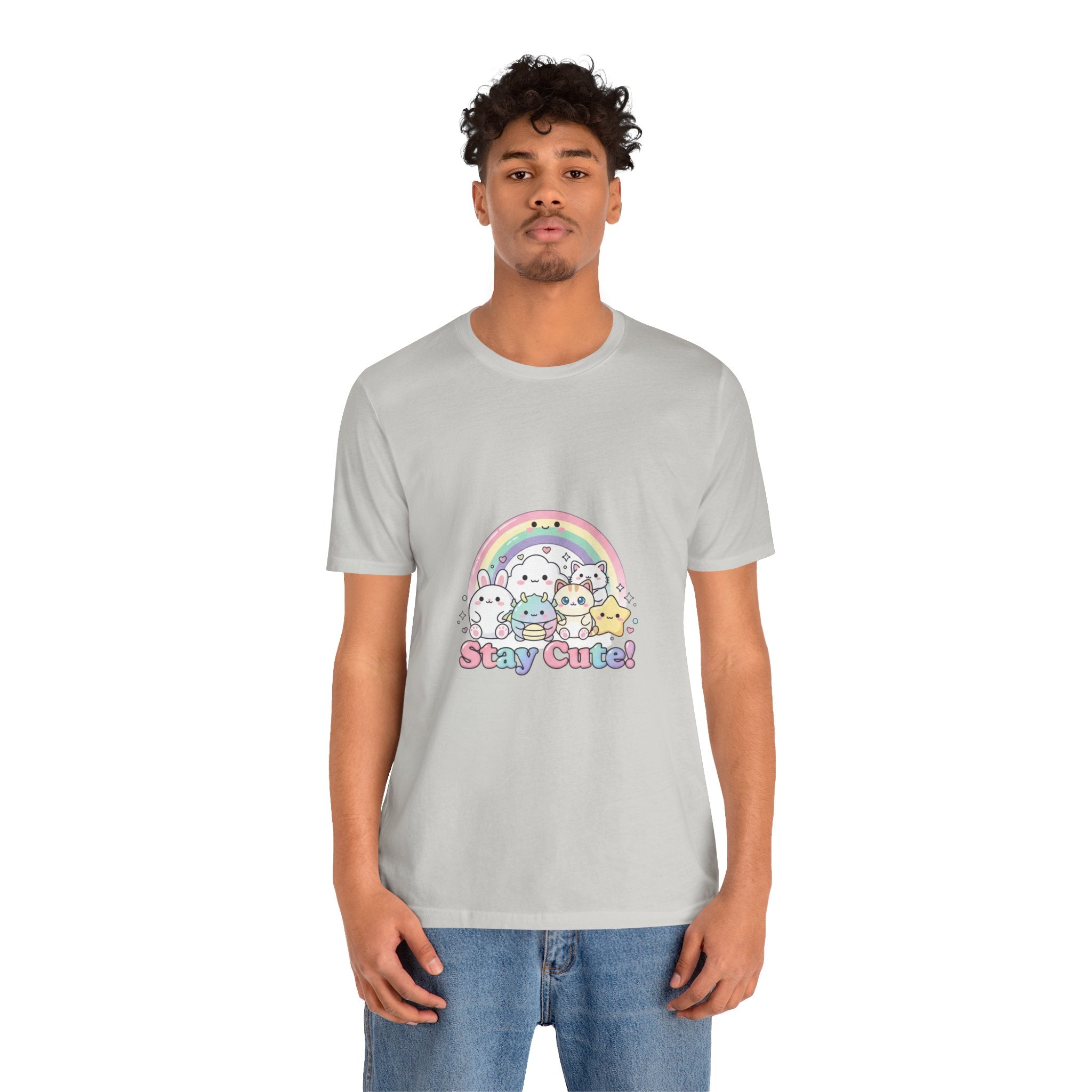 Pastel Kawaii Rainbow 'Stay Cute' Tee | candy kawaii, pastel rainbow