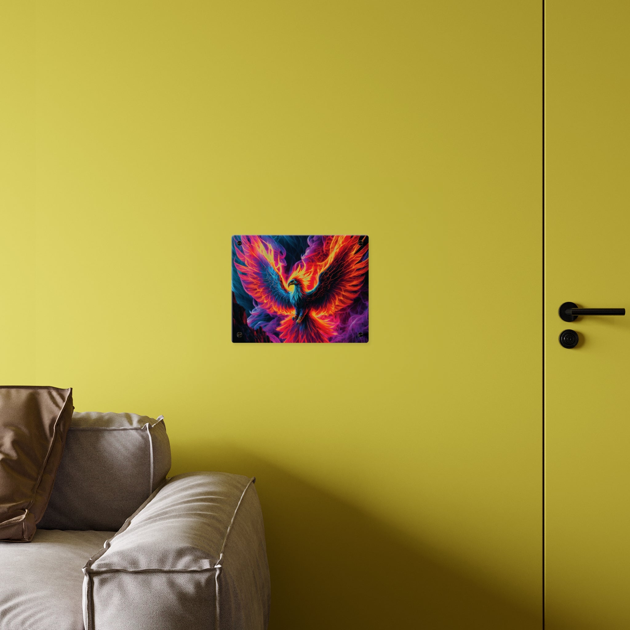 Vibrant Phoenix Acrylic Wall Art