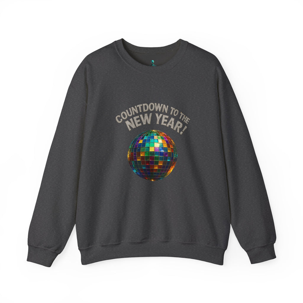New Year Countdown Sweatshirt — Disco Ball Graphic Crewneck