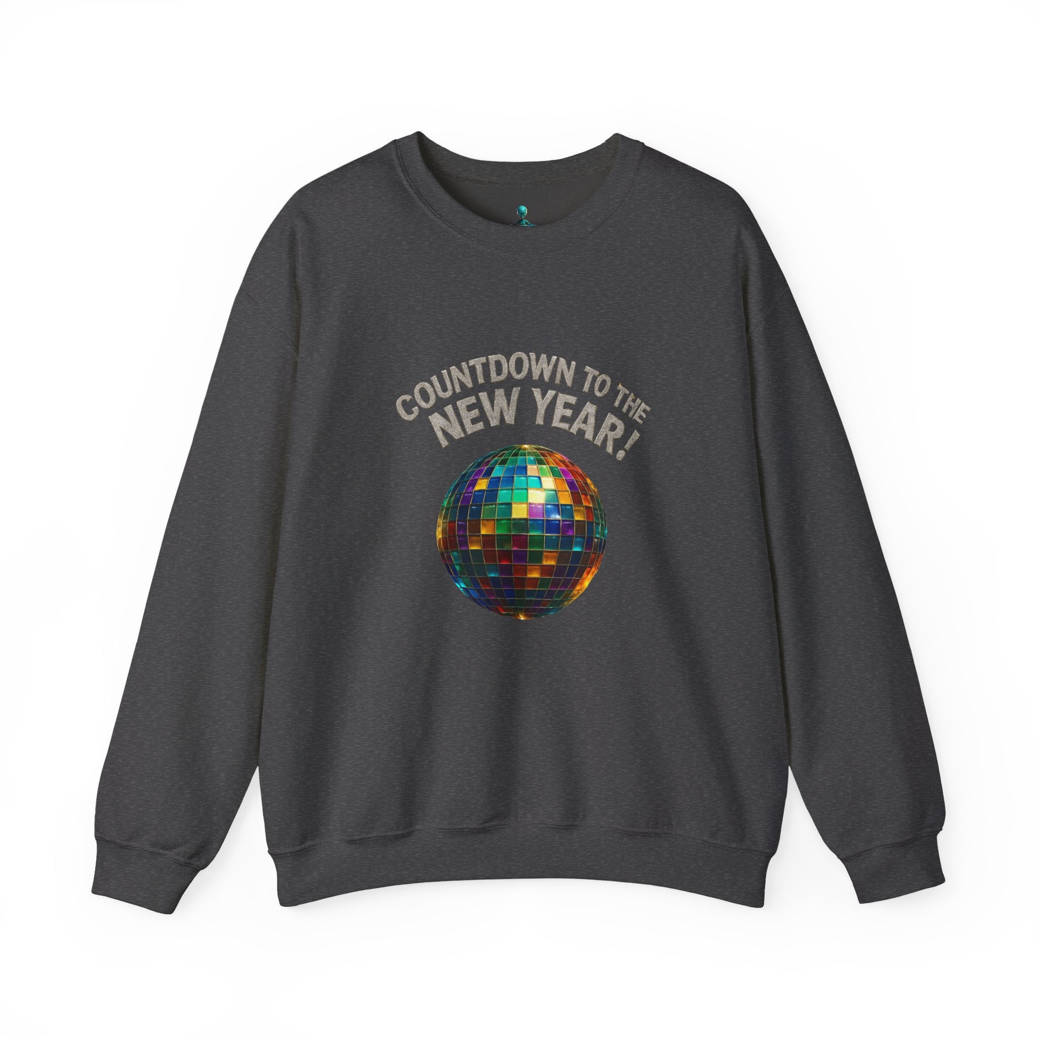 New Year Countdown Sweatshirt — Disco Ball Graphic Crewneck