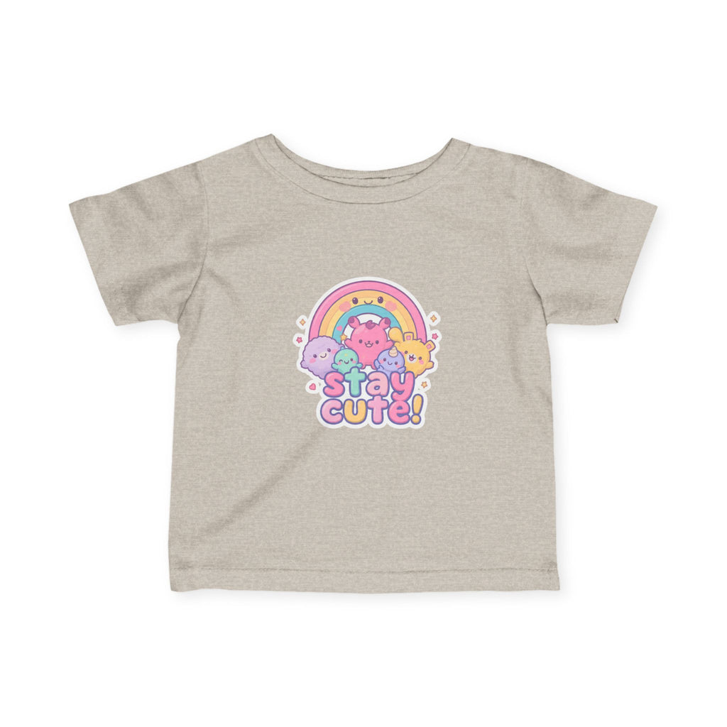 Infant Tee - "Stay Cute" Rainbow Animal Baby Shirt