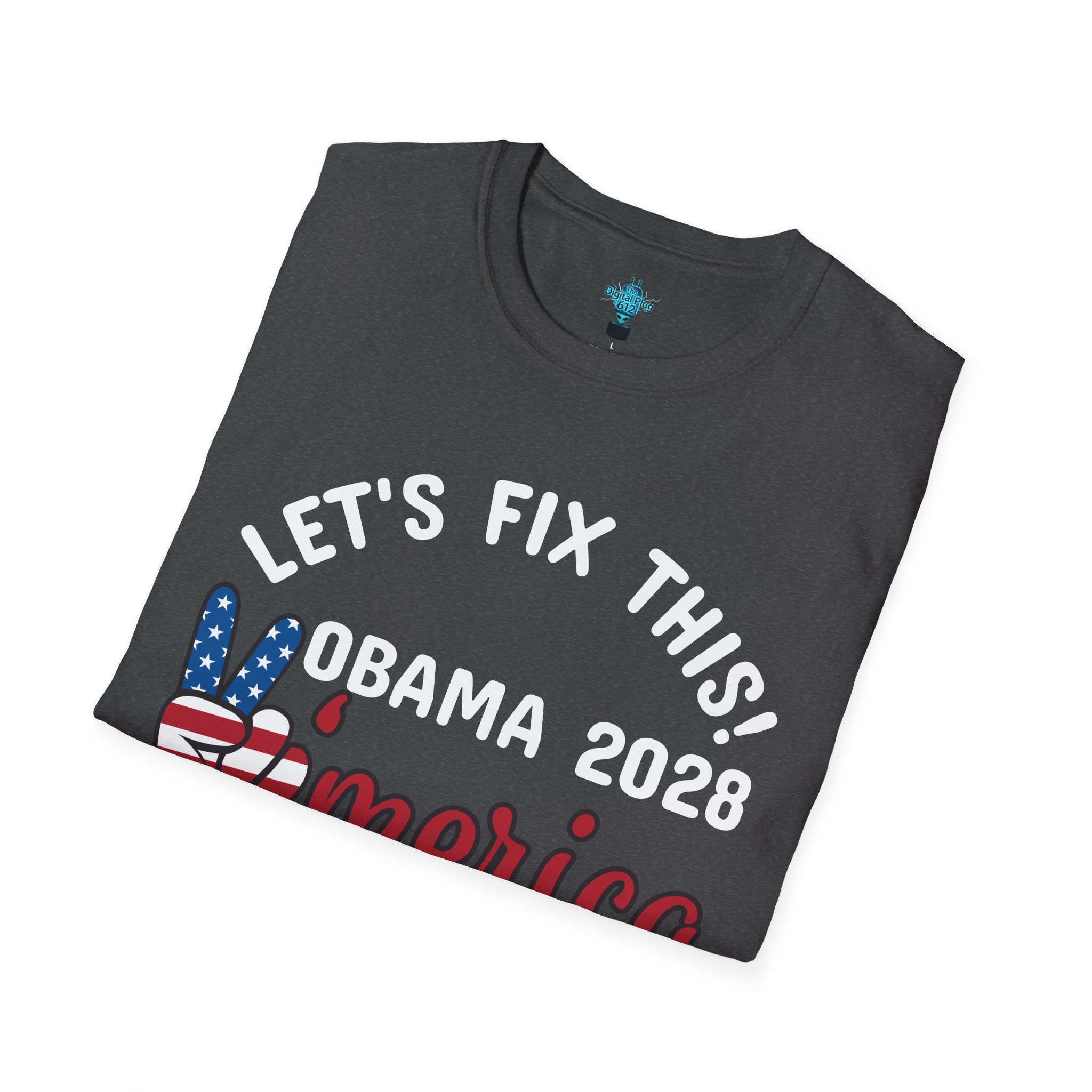 VYBZ Obama 2028 Unisex Softstyle T-Shirt, Casual Wear, Political Statement Tee, Gift for Activists, Election Merchandise