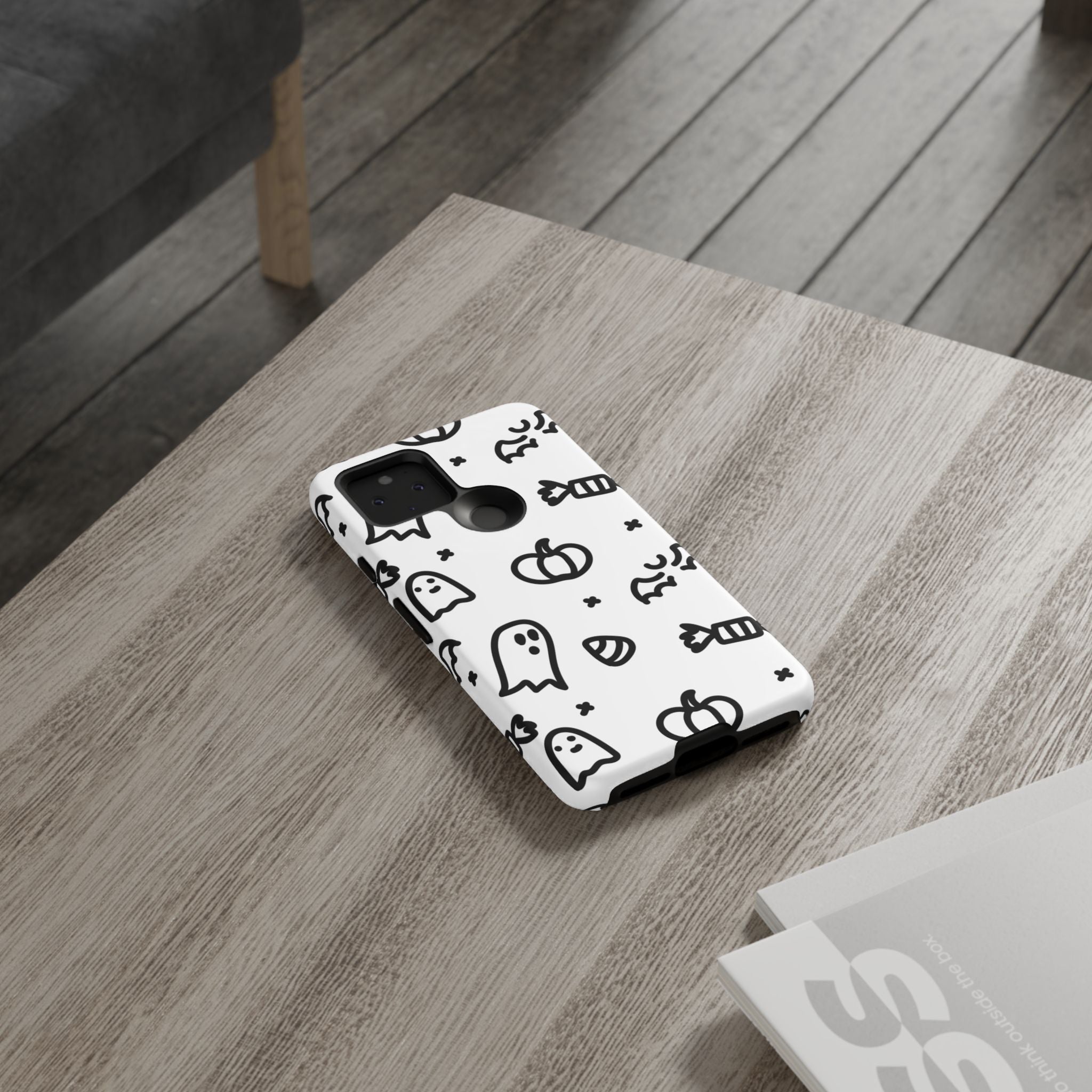 Halloween Themed Phone Case, Spooky Ghosts and Pumpkins, Fall Decor, Costume Party, Trick or Treat