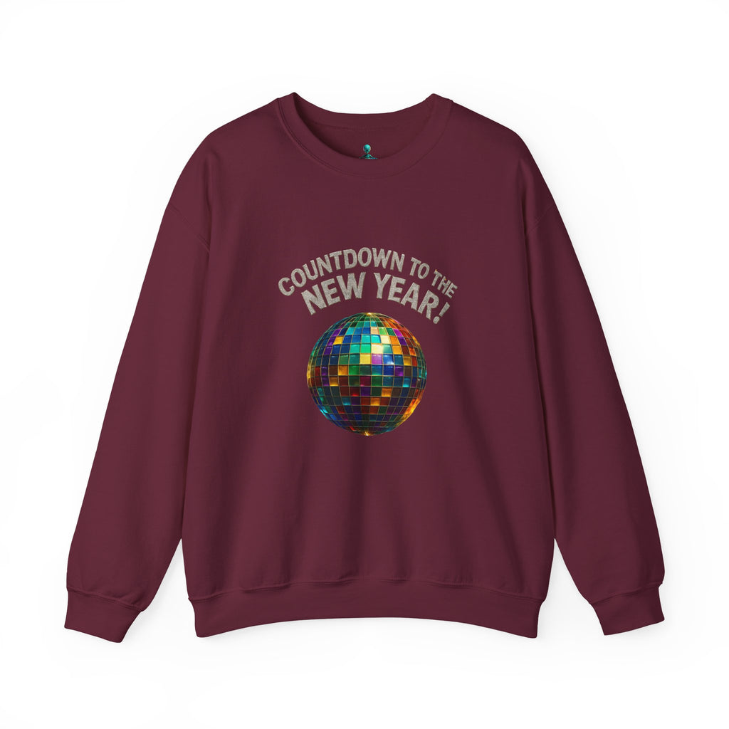 New Year Countdown Sweatshirt — Disco Ball Graphic Crewneck