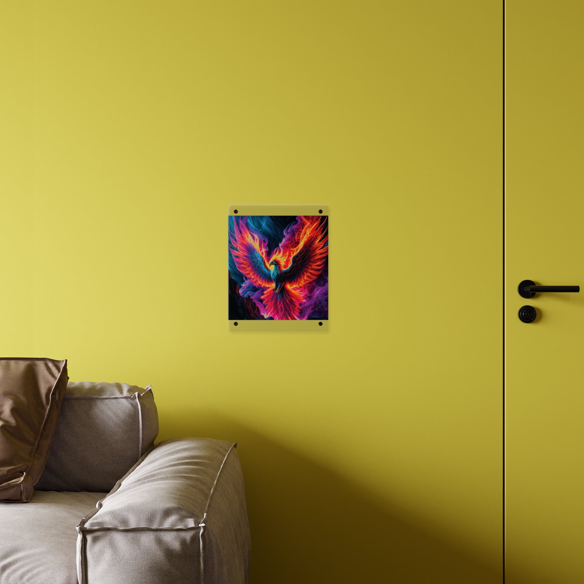 Vibrant Phoenix Acrylic Wall Art