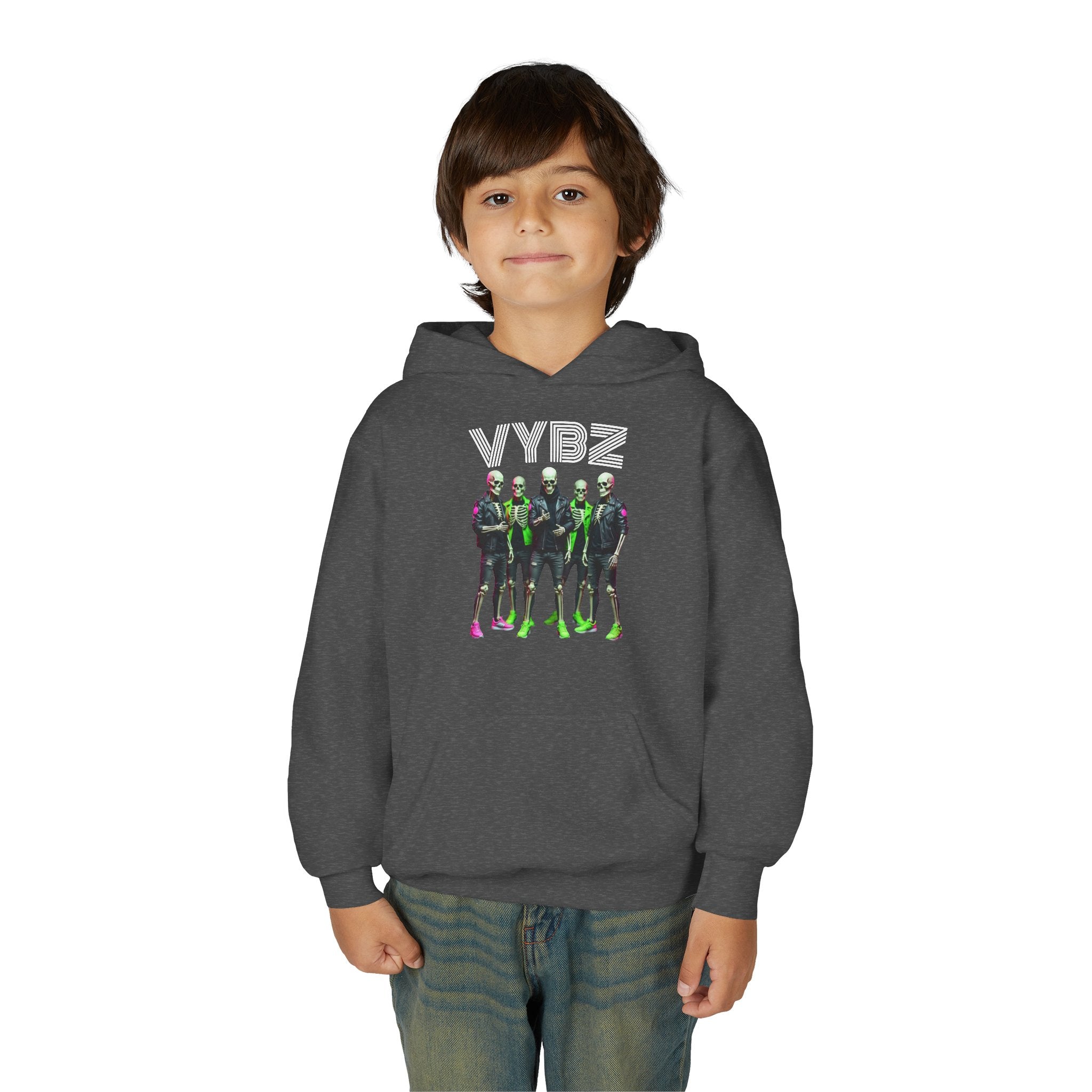 VYBZ Youth Hoodie - Stylish Heavy Blend Sweatshirt for Teens, Graphic Hooded Sweatshirt, Casual Streetwear, Birthday Gift