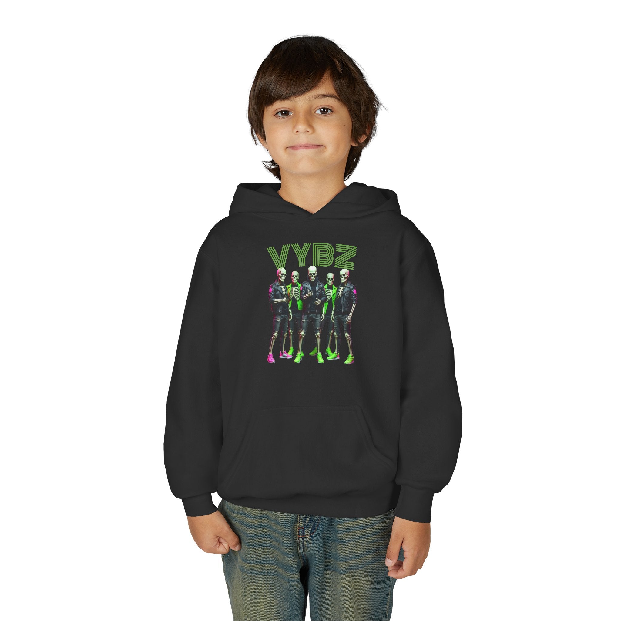 VYBZ Youth Hoodie - Stylish Heavy Blend Sweatshirt for Teens, Graphic Hooded Sweatshirt, Casual Streetwear, Birthday Gift