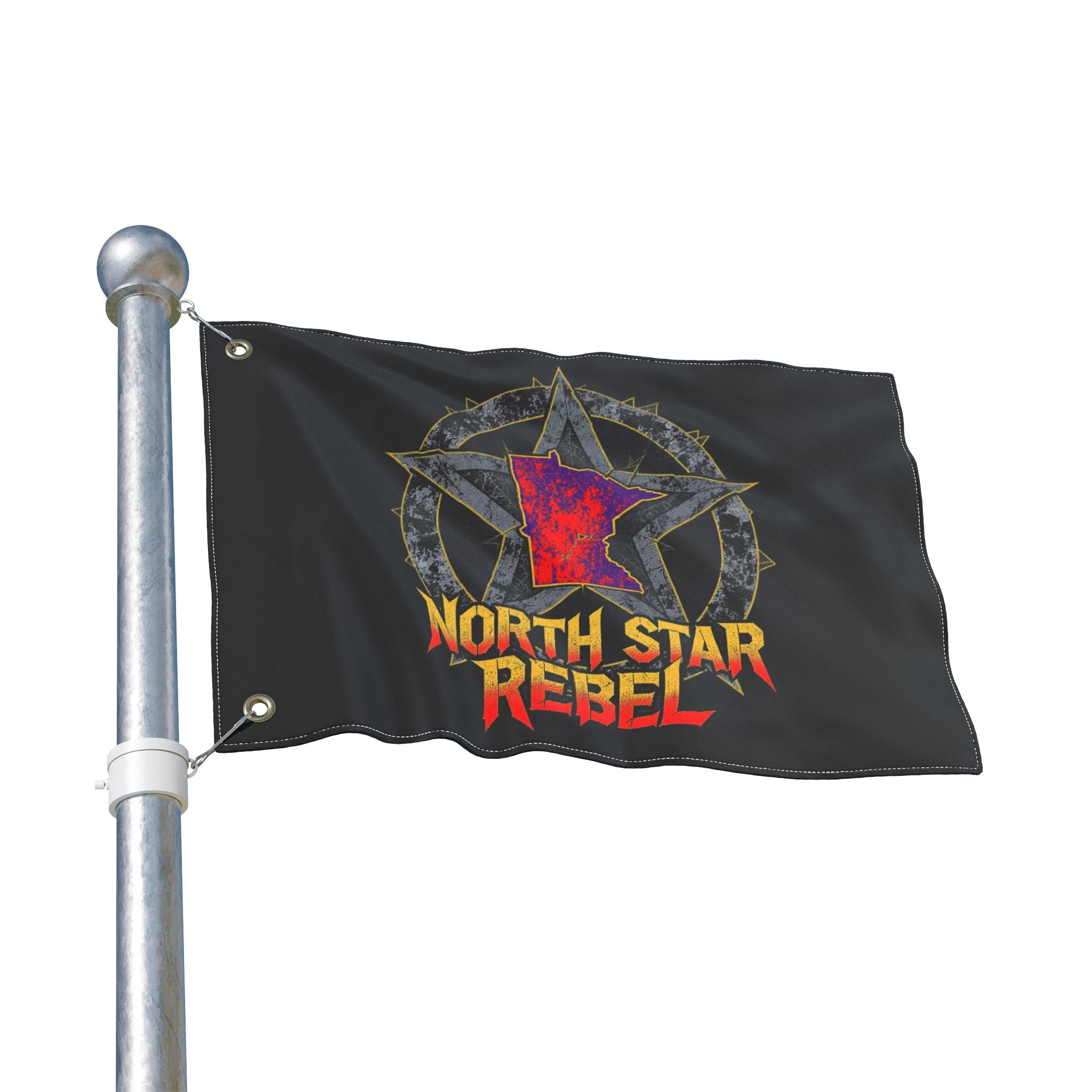 Double-Sided Flag — "North Star Rebel" / "We Hold The Line" Outdoor Garden Banner