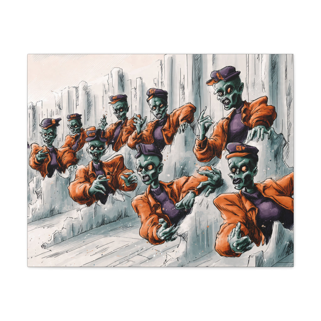 Zombie Chorus Matte Canvas Wall Art