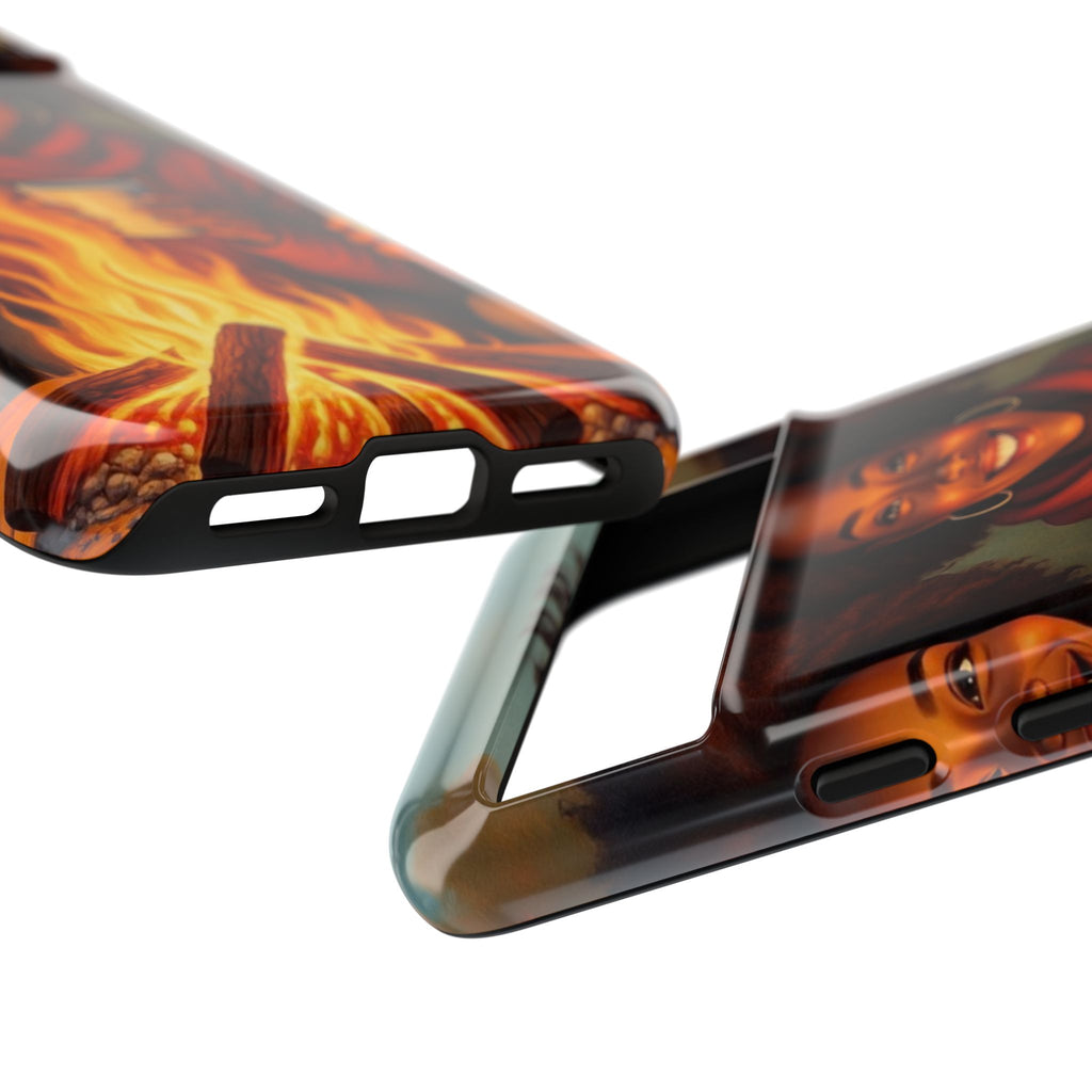 Cozy Phone Case for Campfire Lovers, Tough Cases with Inspirational Design, Perfect Gift for Friends, Birthday Present, Nature Vibe