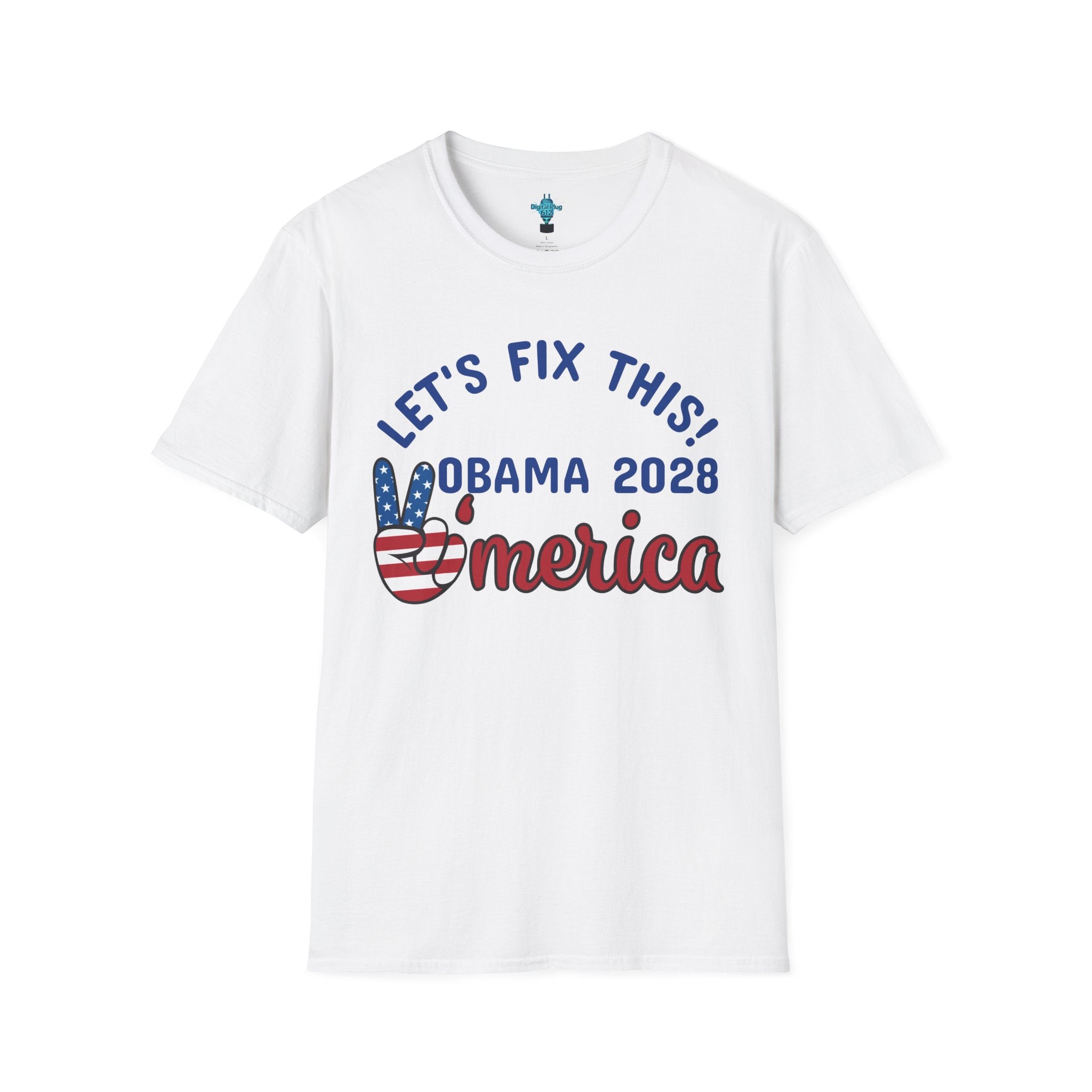 VYBZ Obama 2028 Unisex Softstyle T-Shirt, Casual Wear, Political Statement Tee, Gift for Activists, Election Merchandise