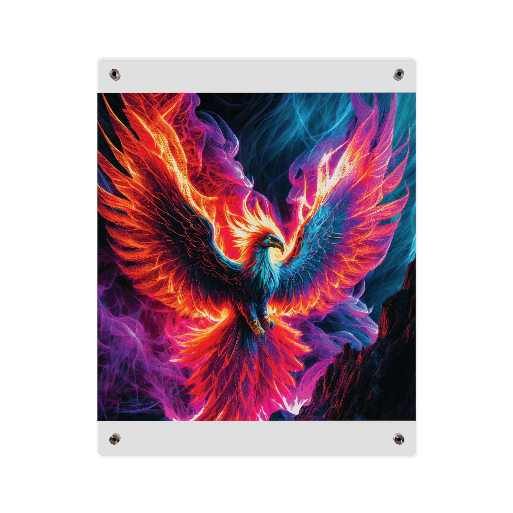 Vibrant Phoenix Acrylic Wall Art