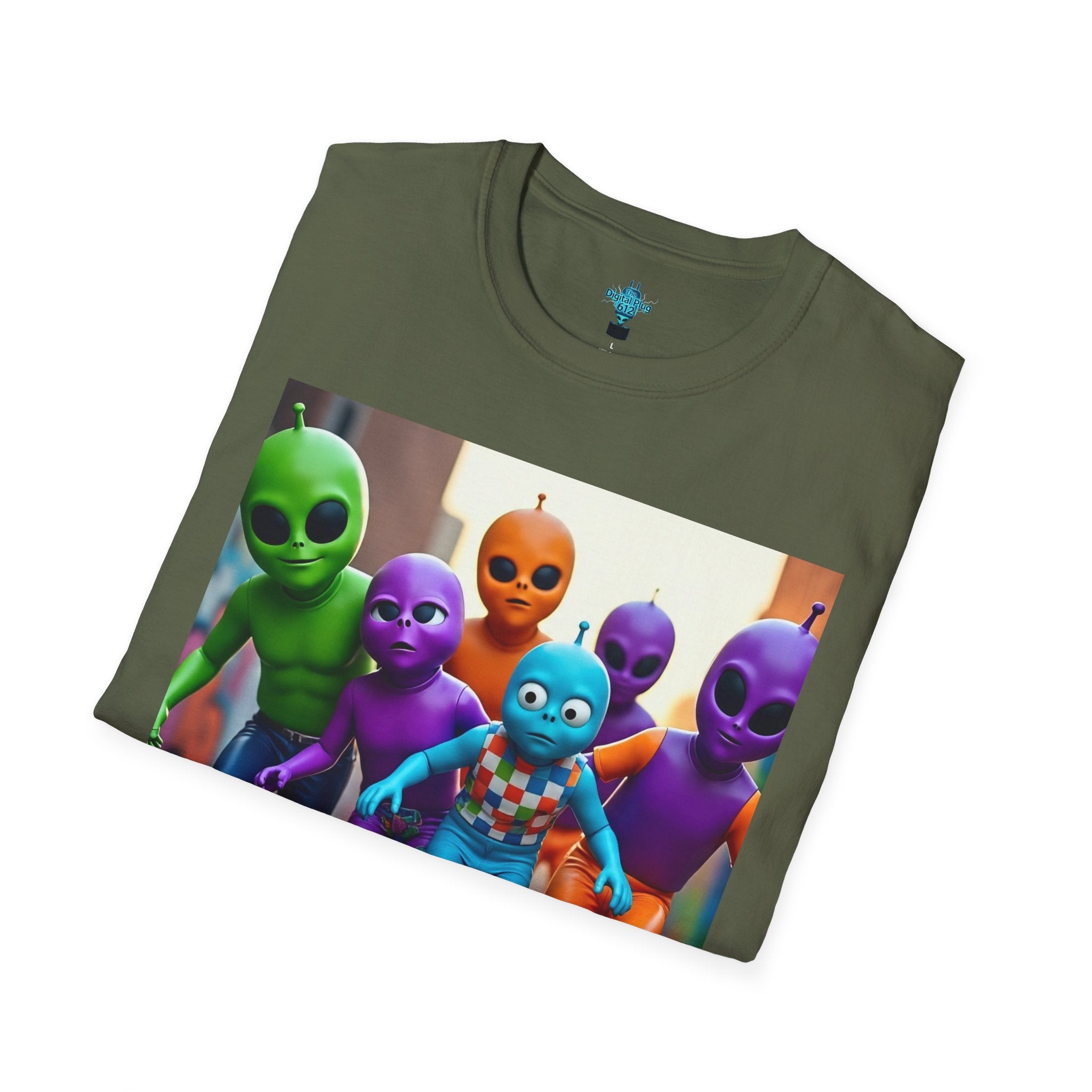 VYBZ Alien Skateboarder Unisex T-Shirt, Cool Graphic Tee for Skaters, Fun Summer Wear, Unique Gift for Kids and Teens, Vibrant Street [...]