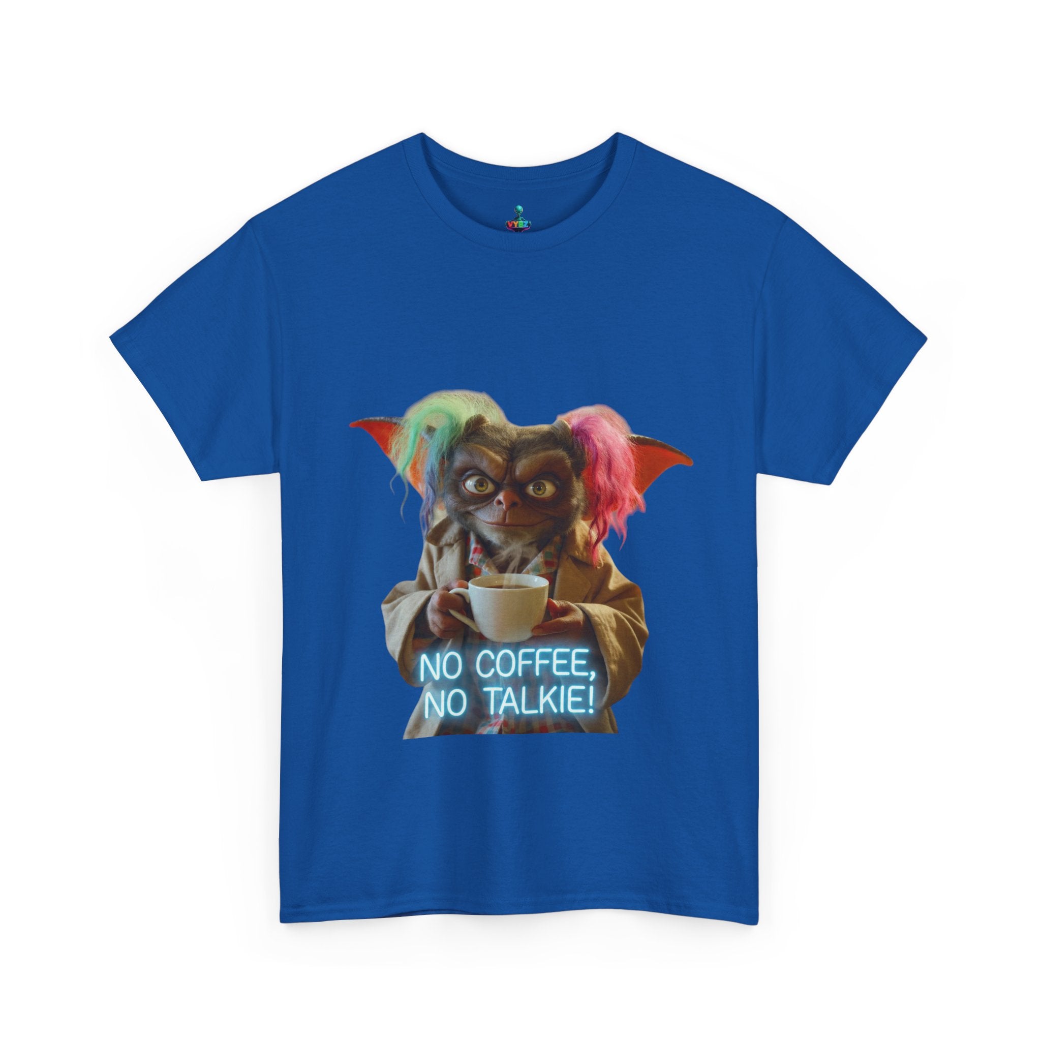 Coffee Monster Tee — “No Coffee, No Talkie” Graphic T-Shirt