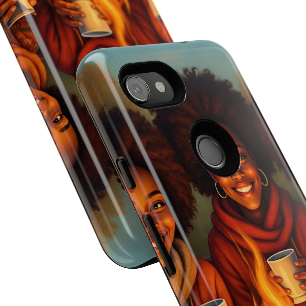 Cozy Phone Case for Campfire Lovers, Tough Cases with Inspirational Design, Perfect Gift for Friends, Birthday Present, Nature Vibe