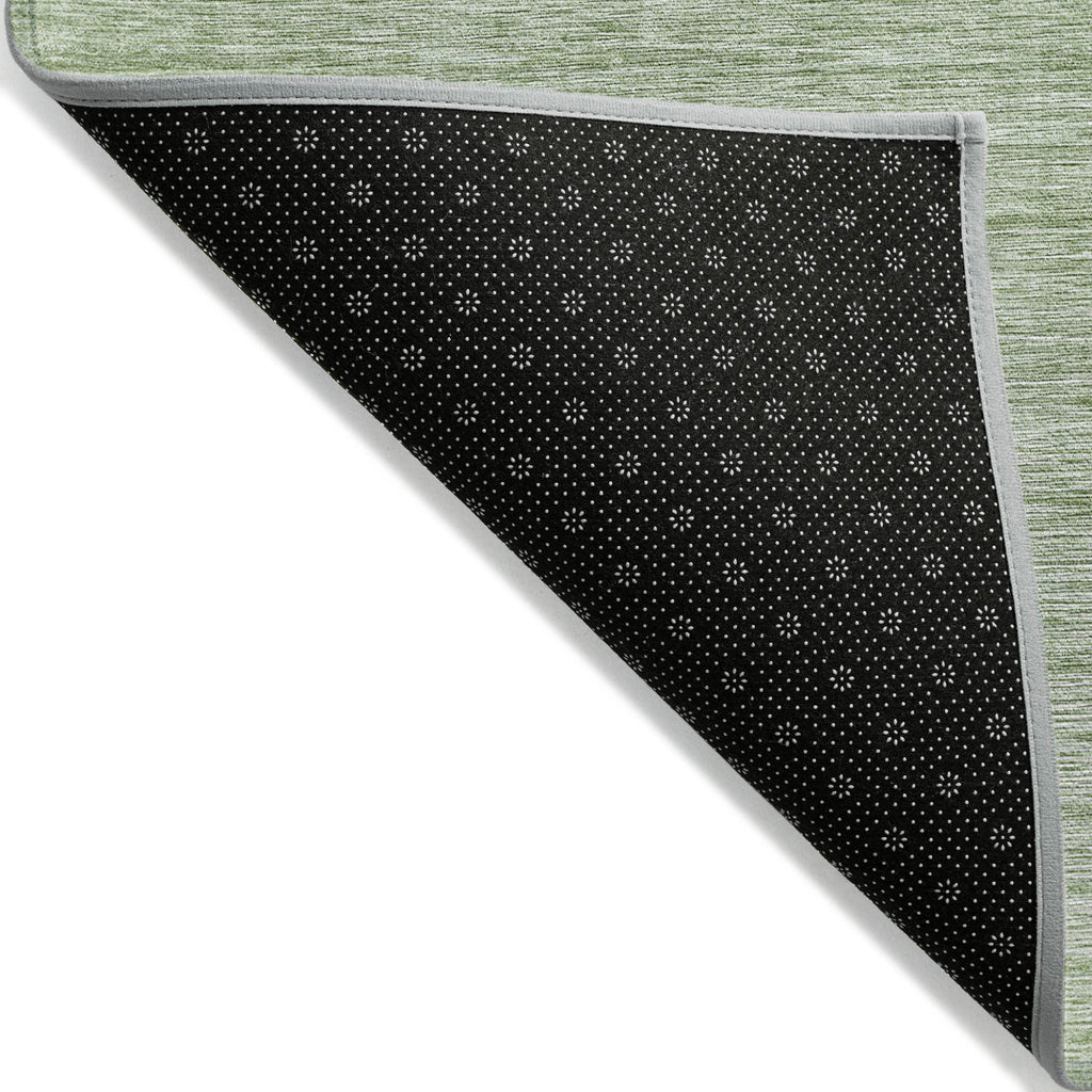 5' X 8' Artichoke Green And Green Abstract Washable Indoor Outdoor Area Rug-3