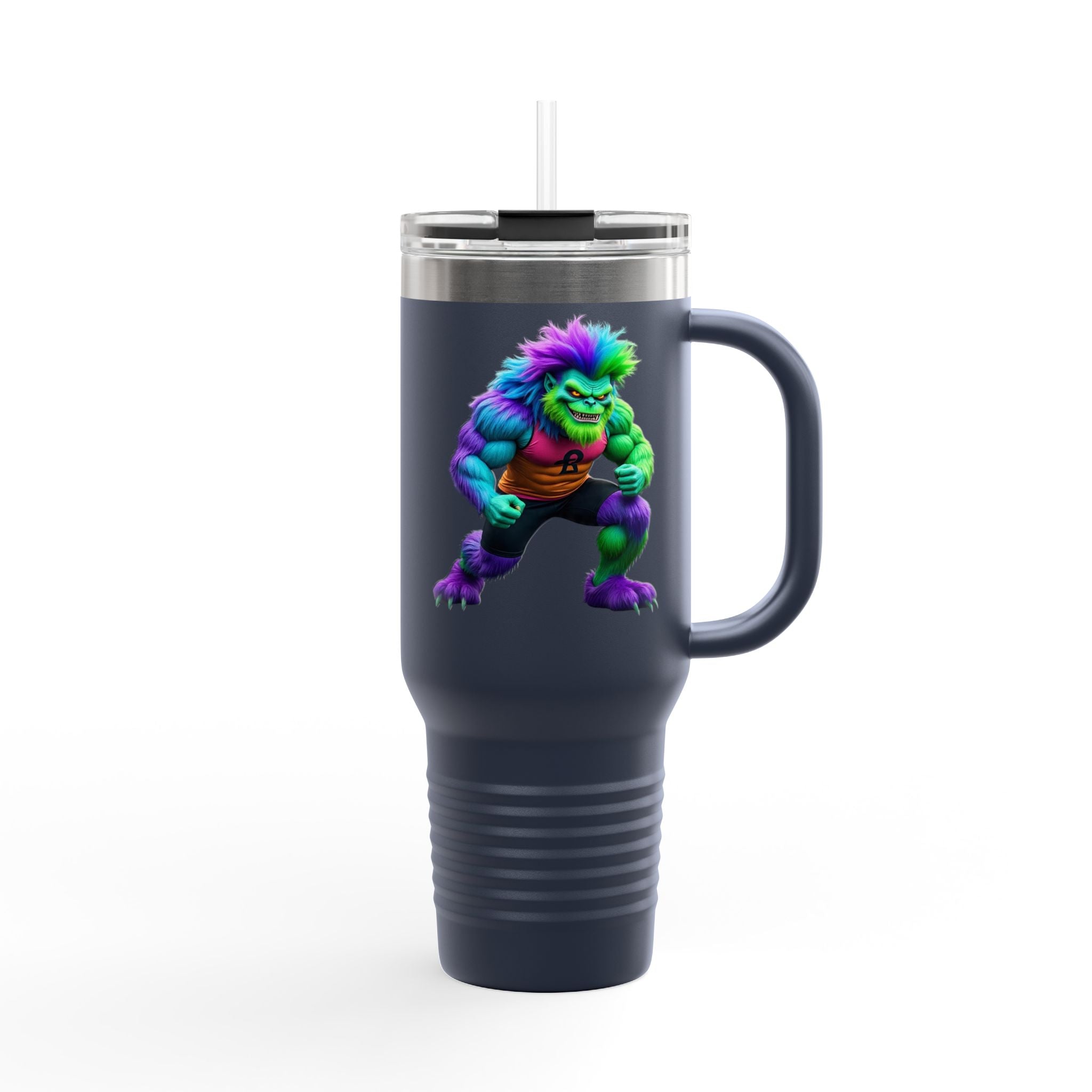 Colorful Insulated Travel Mug - 40oz, Rainbow Hulk Mug, Funny Coffee Cup, Outdoor Gear, Gift for Gamers