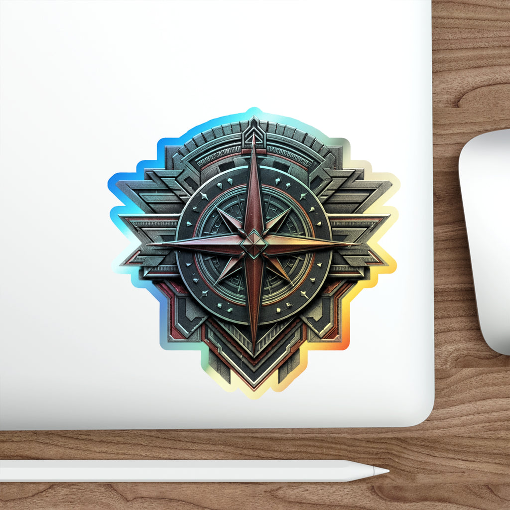 North Star Rebel Emblem Minnesota Holographic Die-cut Sticker