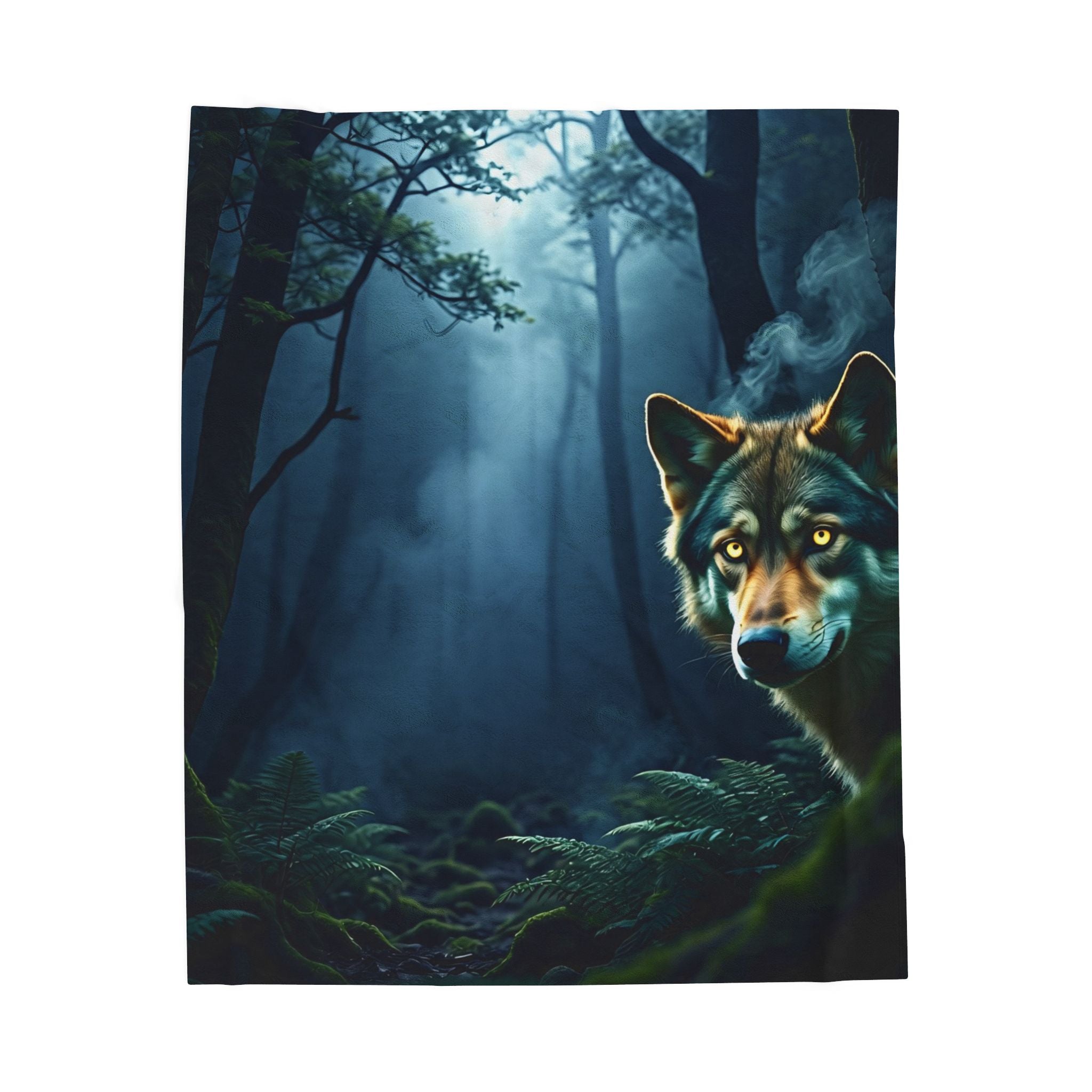 Mysterious Wolf Plush Blanket