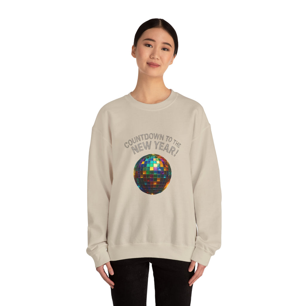 New Year Countdown Sweatshirt — Disco Ball Graphic Crewneck
