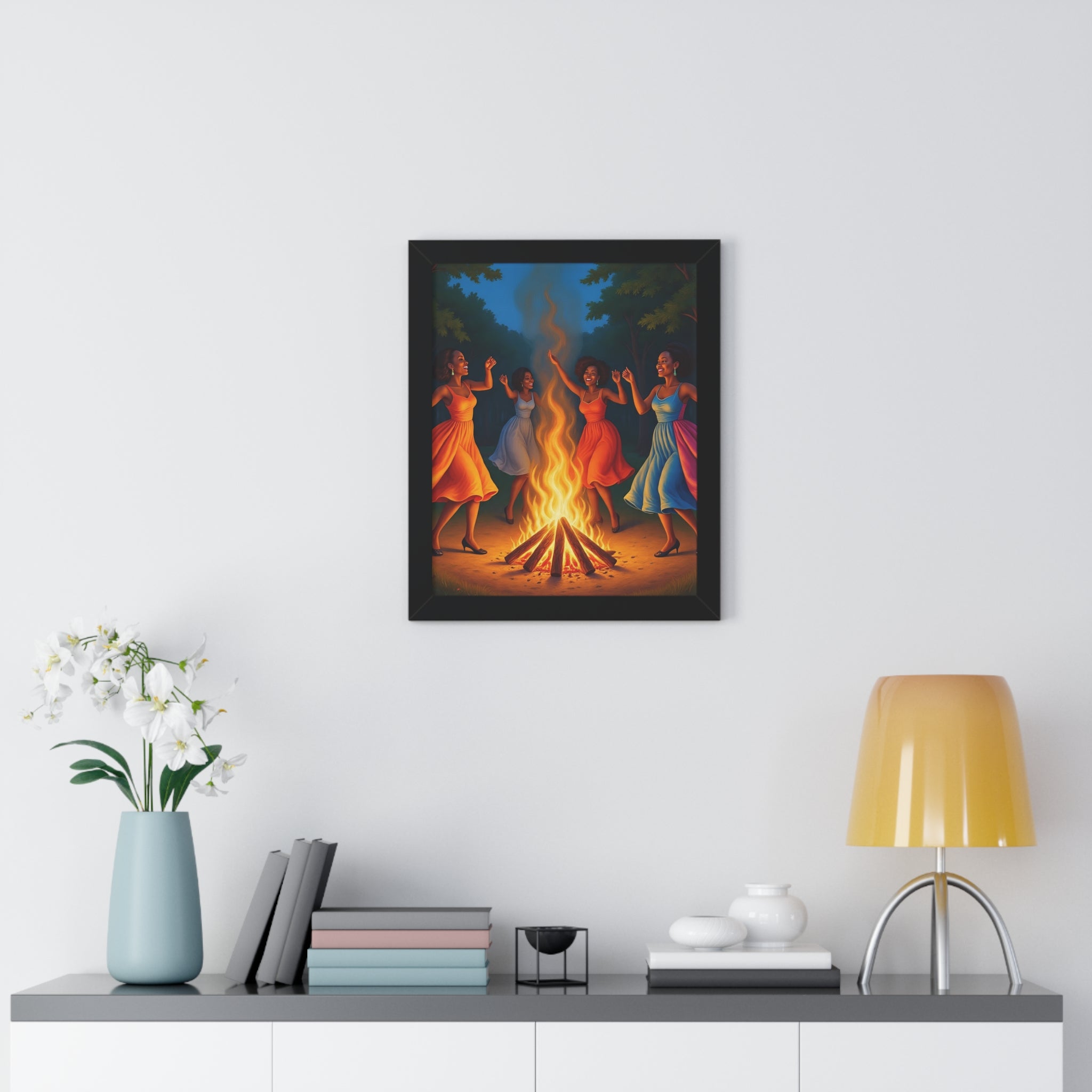 Vertical Poster - African American Women Dance Party Design